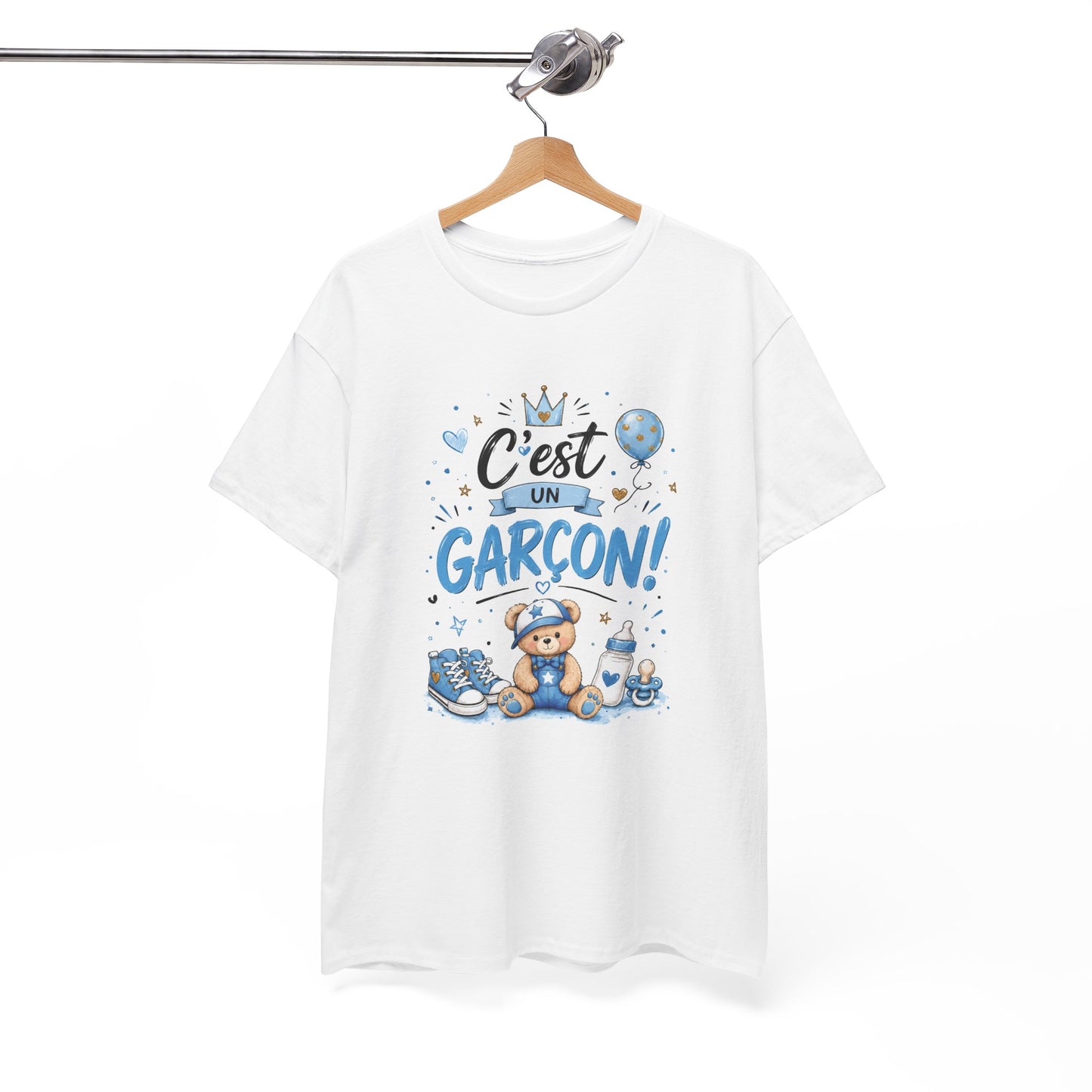 Tee Shirt Annonce Grossesse Homme et Femme Révélation Sexe Enfant C'est Un Garçon Future Maman Futur Papa Cadeau