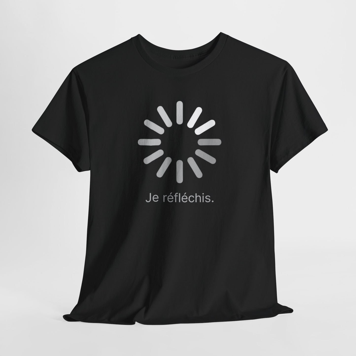 T-Shirt "Je Réfléchis" – Design Icône Chargement – Tee-Shirt Humour Geek Minimaliste
