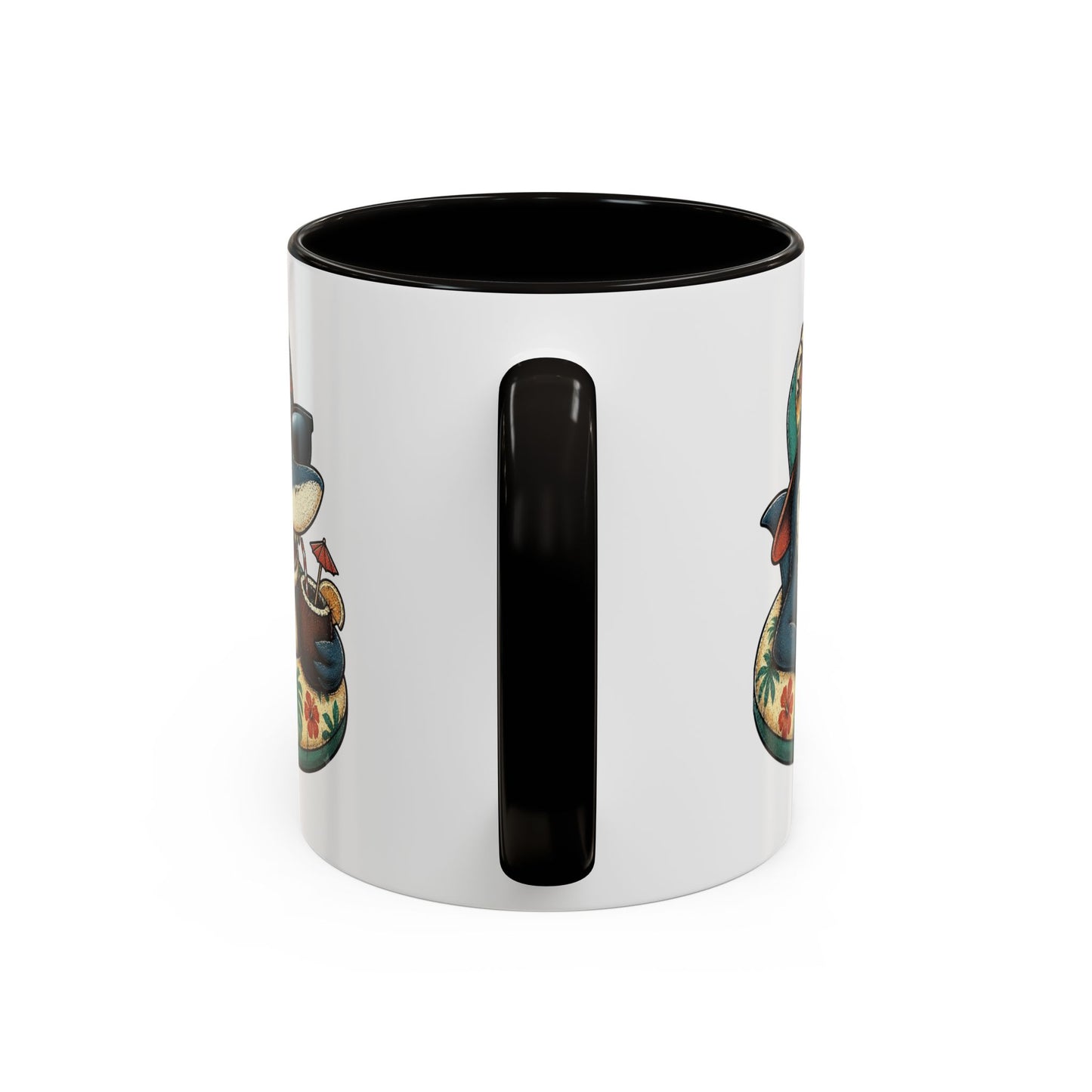 Tasse Requin Drôle avec Cocktail – Mug Requin Tropical Homme Femme – Cadeau Original Été Vacances Plage Surf 325 ml