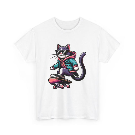 Tee shirt Chat Skateboard pour Homme et Femme