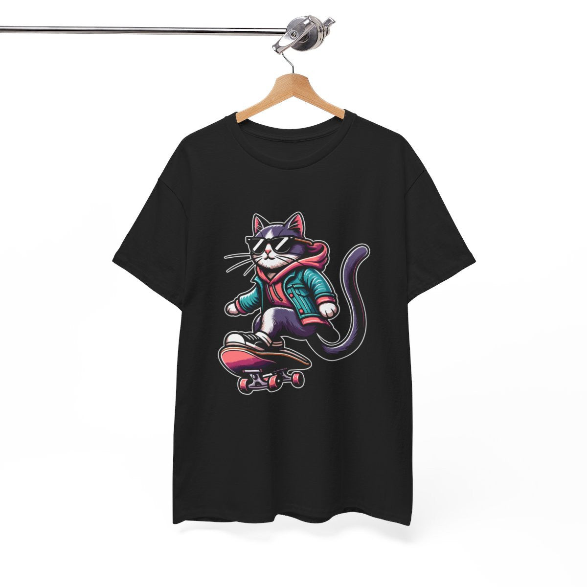 Tee shirt Chat Skateboard pour Homme et Femme