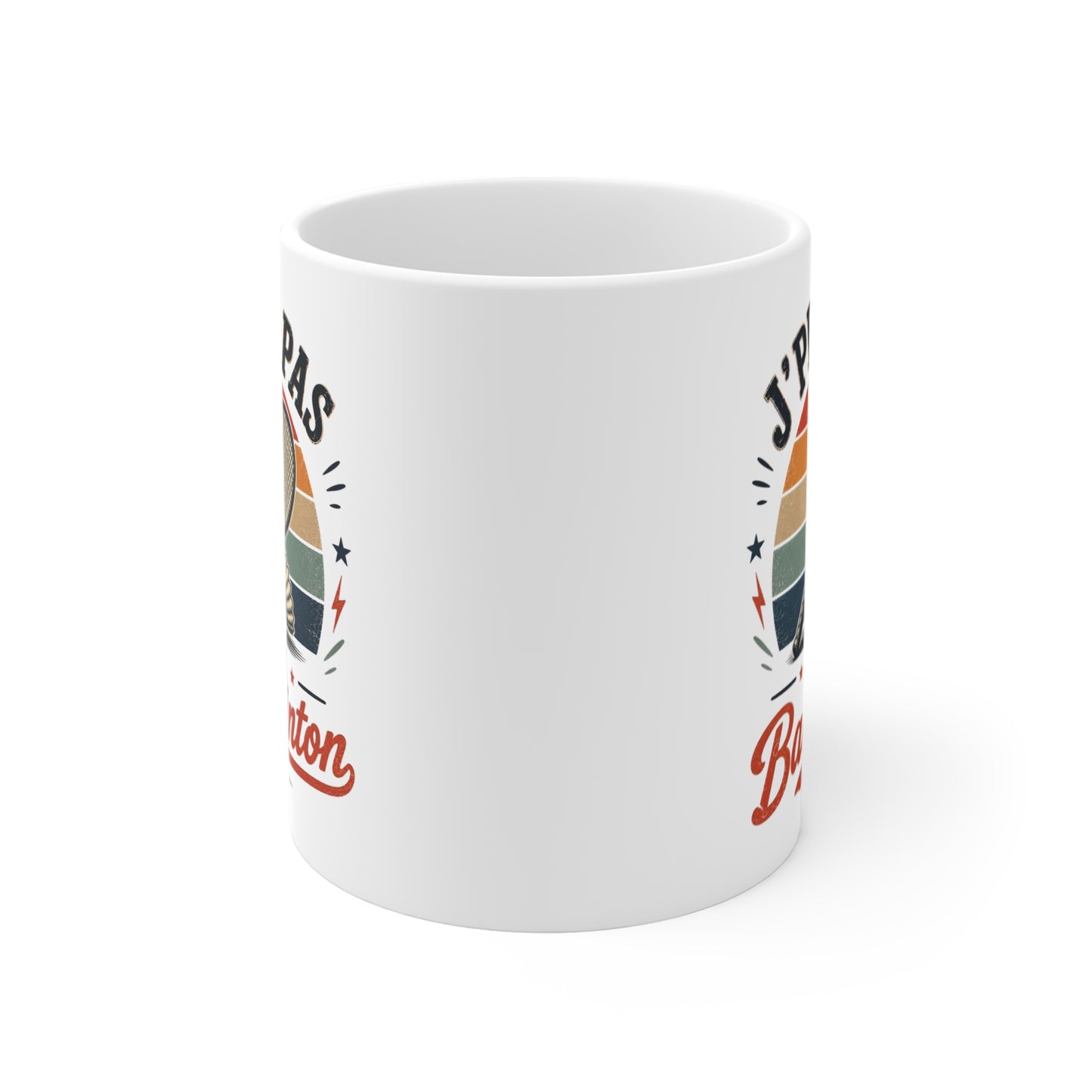 Tasse J’Peux Pas J’Ai Badminton – Mug Humour Joueur Badminton Vintage – Cadeau Sport Homme Femme 325ml