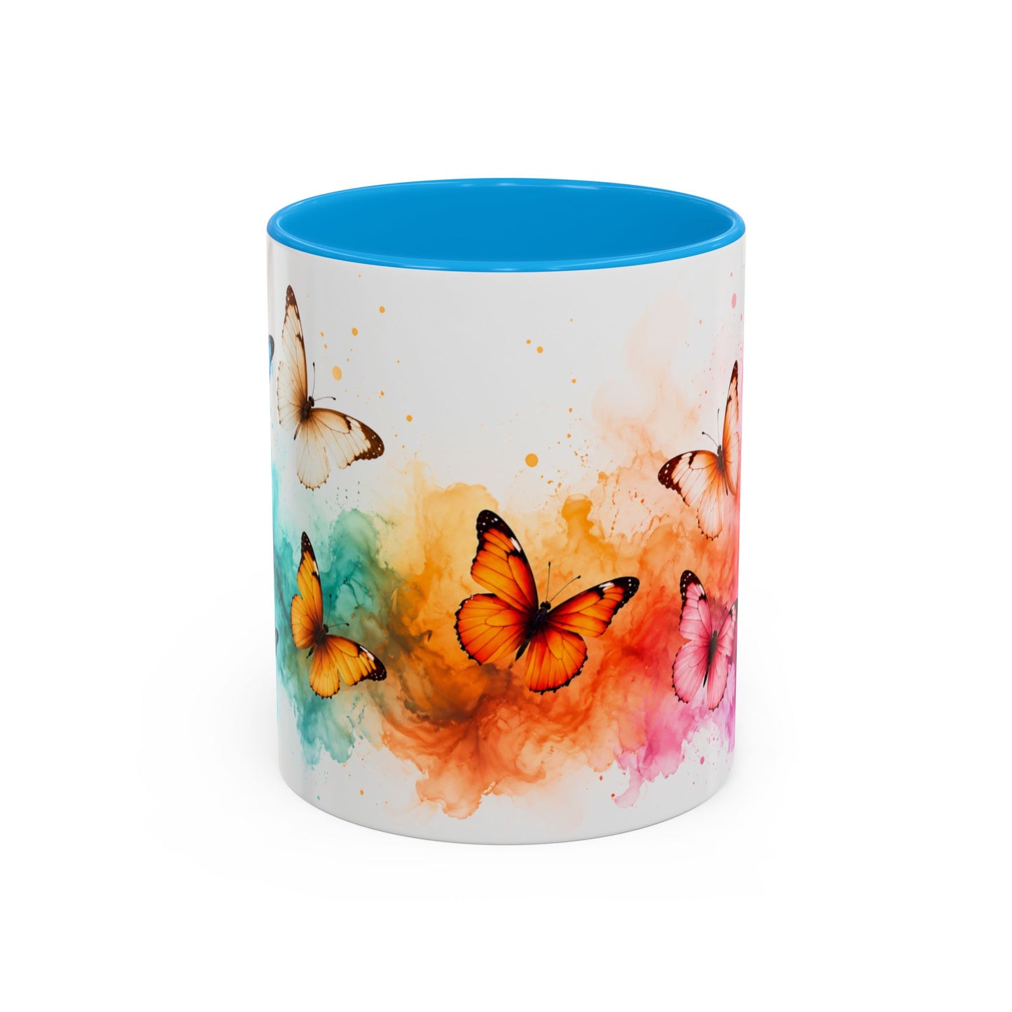 Tasse Papillons Colorés – Mug Aquarelle Artistique et Multicolore – Cadeau Nature et Féerie 325ml