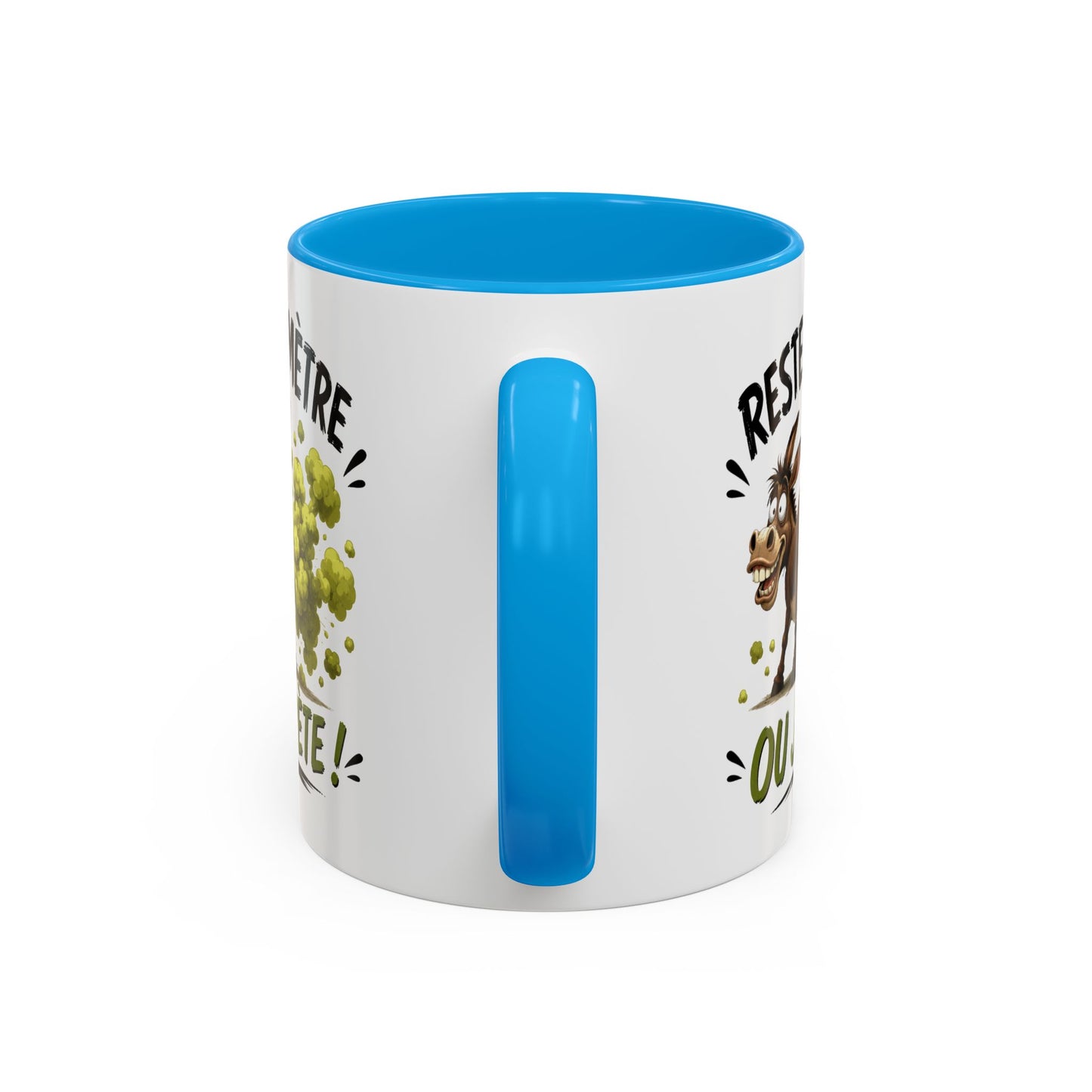 Tasse Reste À 1 Mètre Ou Je Pète – Mug Humour Âne Drôle – Cadeau Femme Homme Rigolo 325ml