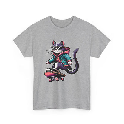 Tee shirt Chat Skateboard pour Homme et Femme