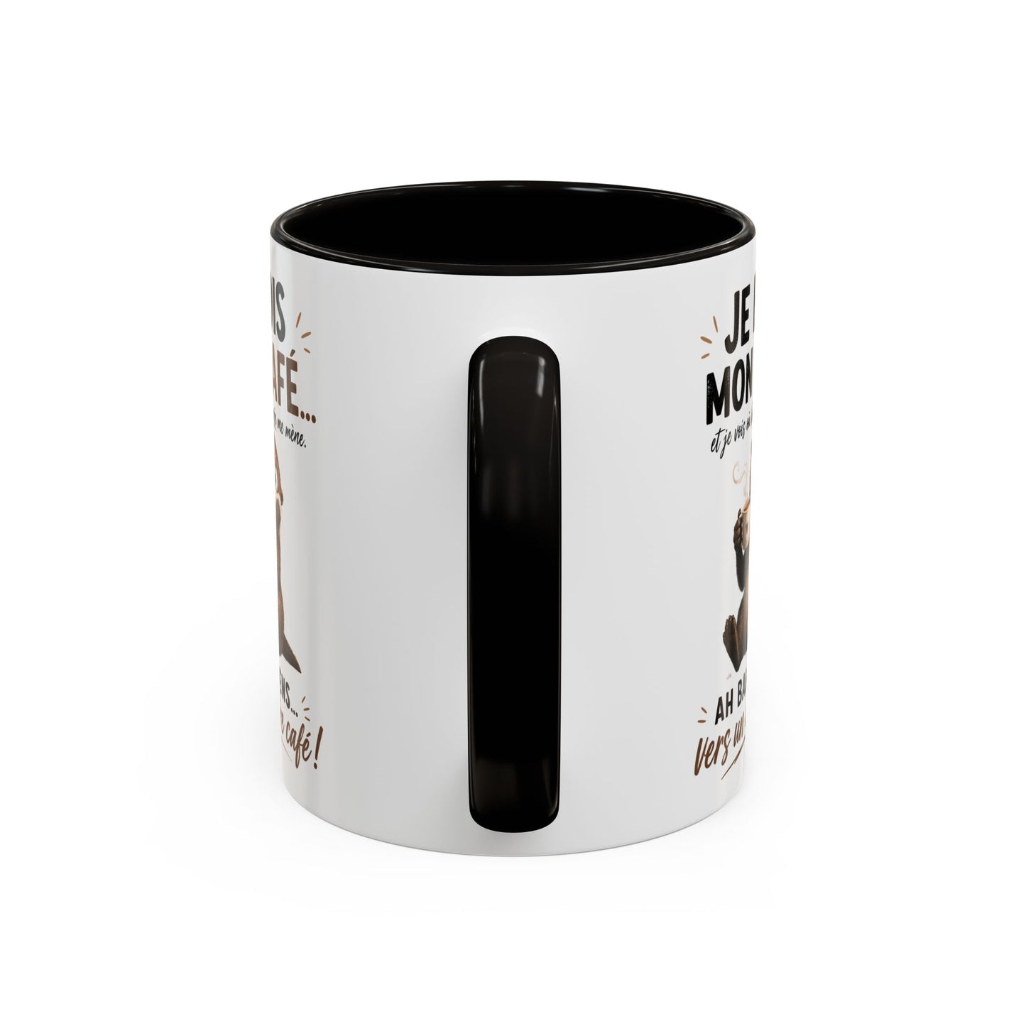 Tasse Je Bois Mon Café Et Je Vois Où La Journée Me Mène – Mug Humour Café Loutre – Cadeau Homme Femme 325ml