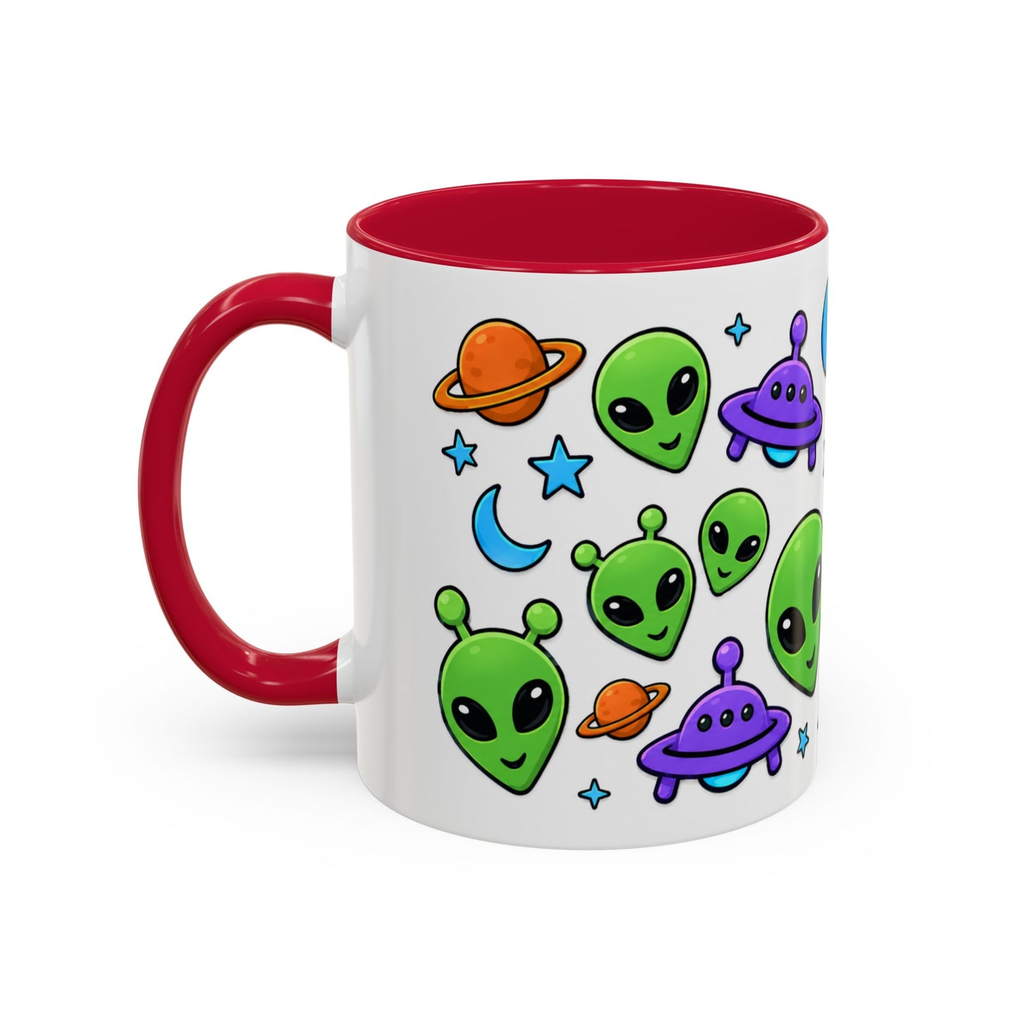 Tasse Aliens Kawaii – Mug Extraterrestres Colorés – Cadeau Espace et Univers Cartoon 325ml