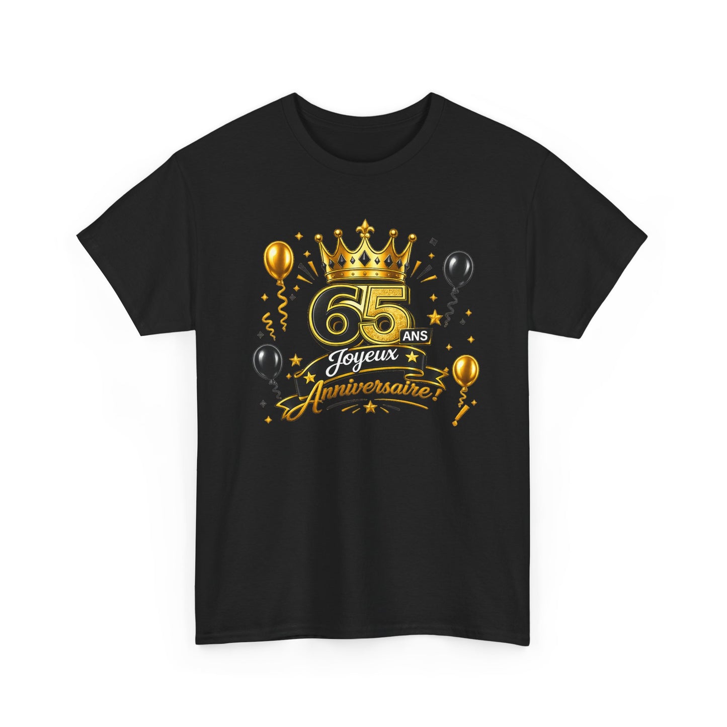 Tee Shirt Anniversaire 65 Ans Homme et Femme – Joyeux Anniversaire – Cadeau 65 Ans