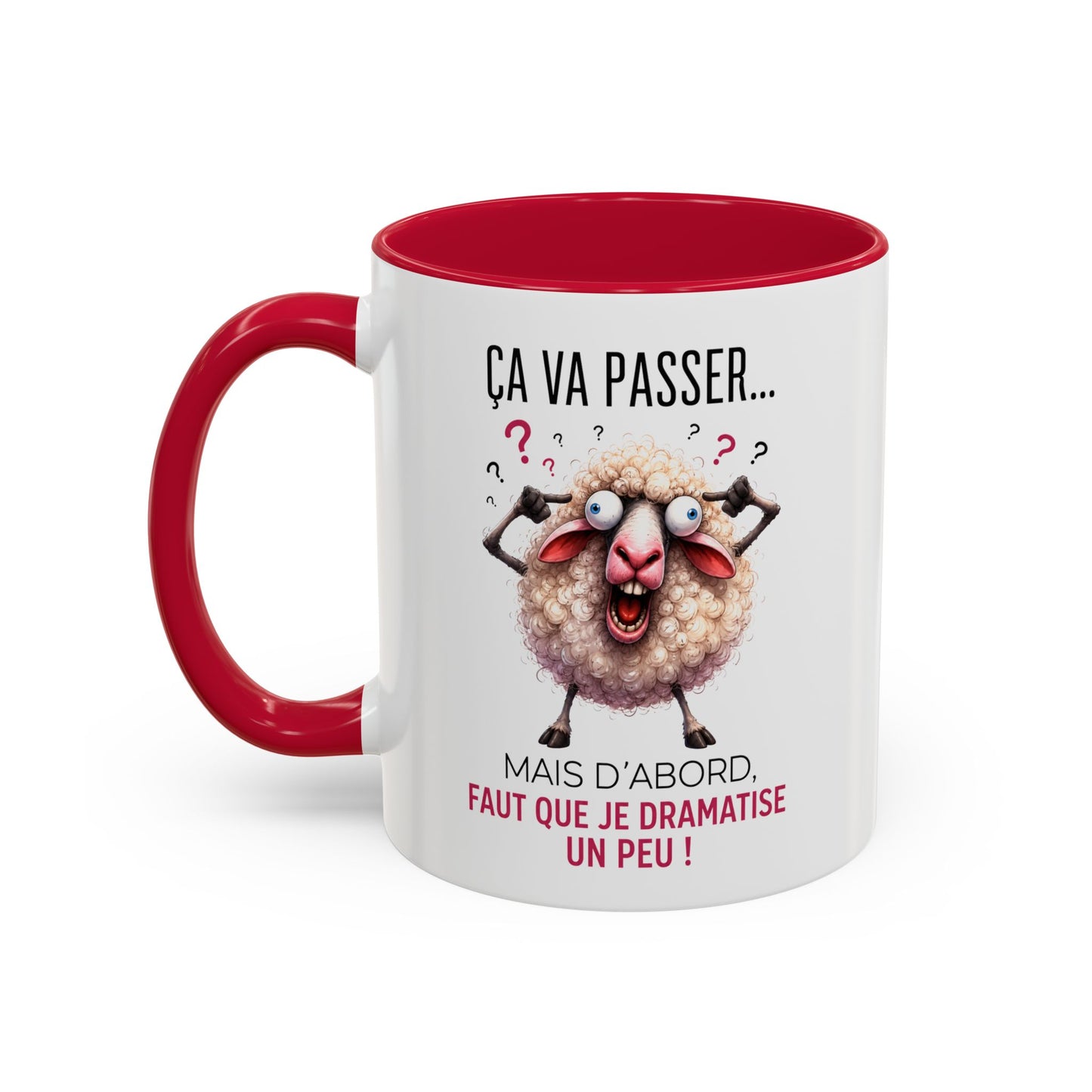 Tasse Ça Va Passer Mais D’Abord Faut Que Je Dramatise Un Peu – Mug Humour Mouton Drôle – Cadeau Homme Femme 325ml