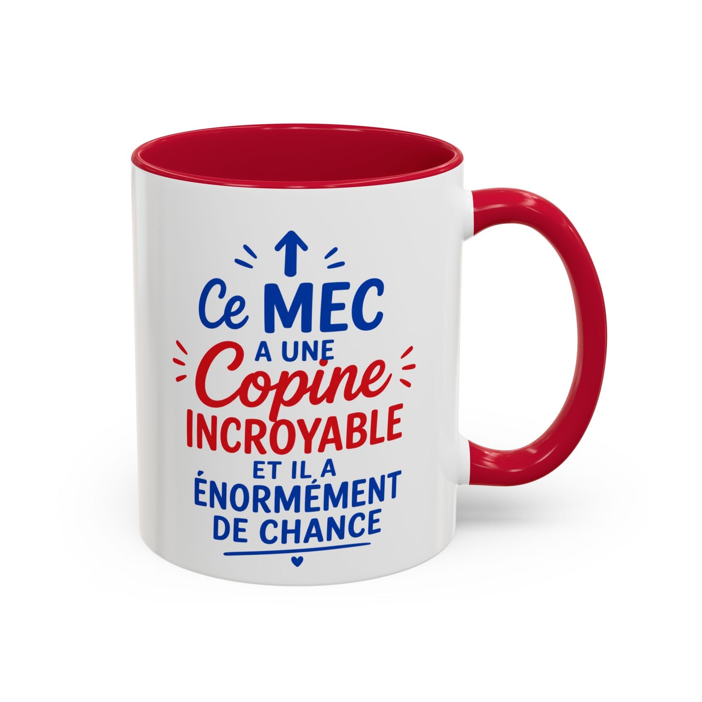 Tasse Ce Mec A Une Copine Incroyable Et Il A Énormément De Chance – Mug Humour Couple – Cadeau Petit Ami Amoureuse 325ml