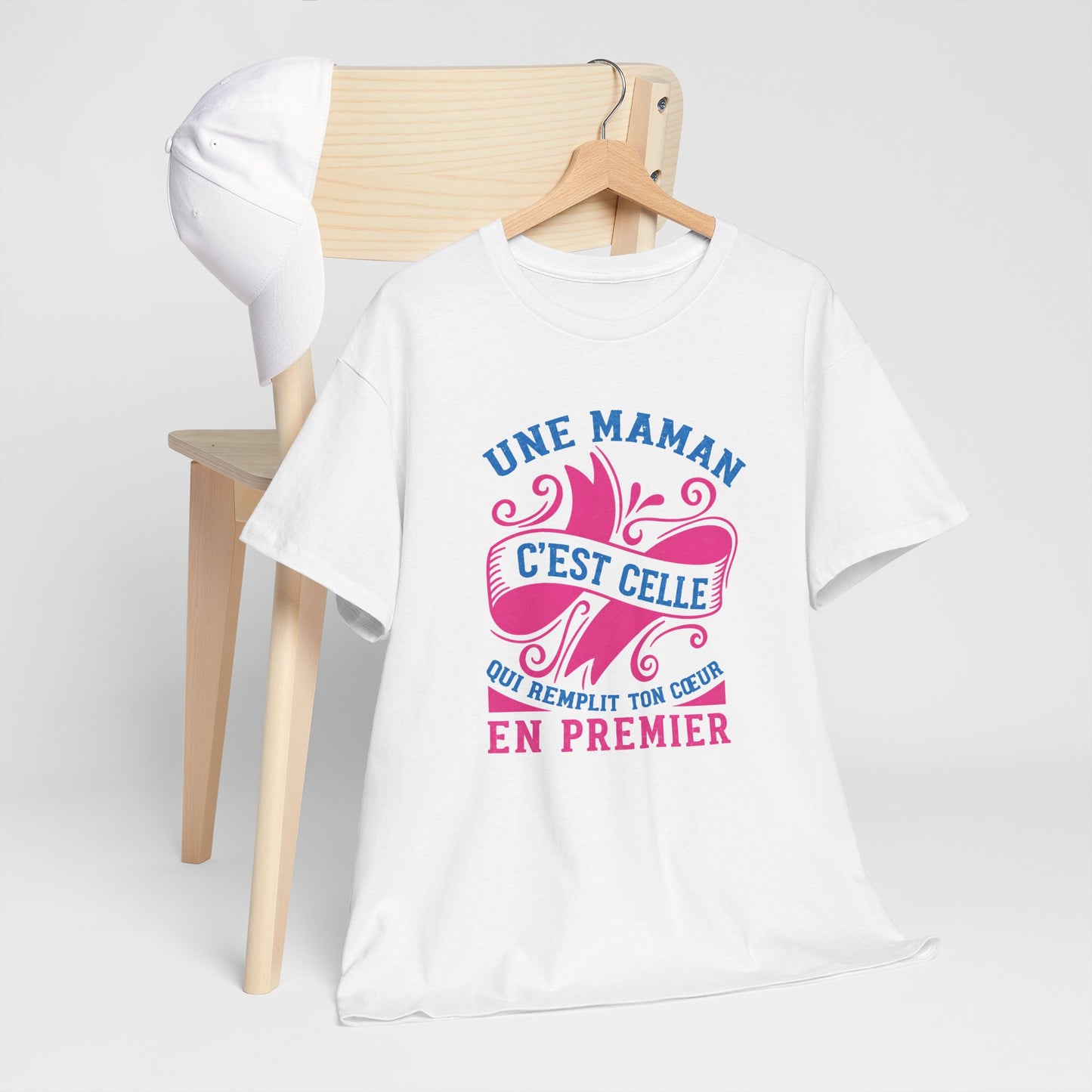 Tee Shirt Femme Maman Mère Amour Famille Cœur Idée Cadeau Anniversaire Fête des Mères