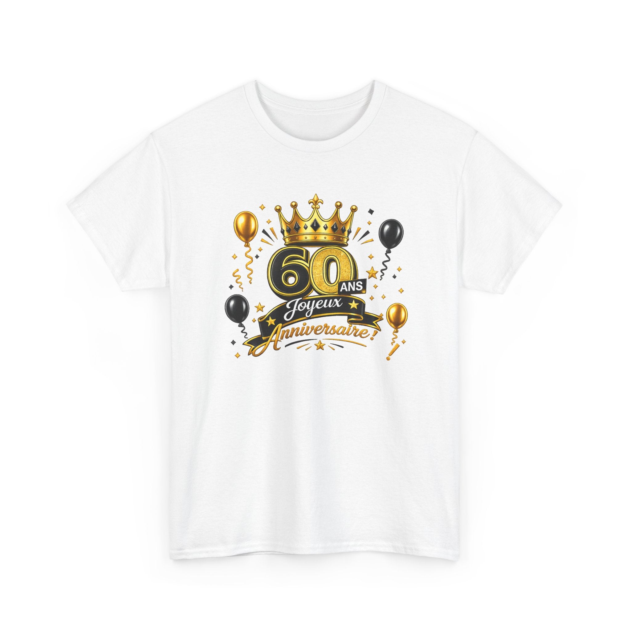 Tee Shirt Anniversaire 60 Ans Homme et Femme – Joyeux Anniversaire – Cadeau 60 Ans