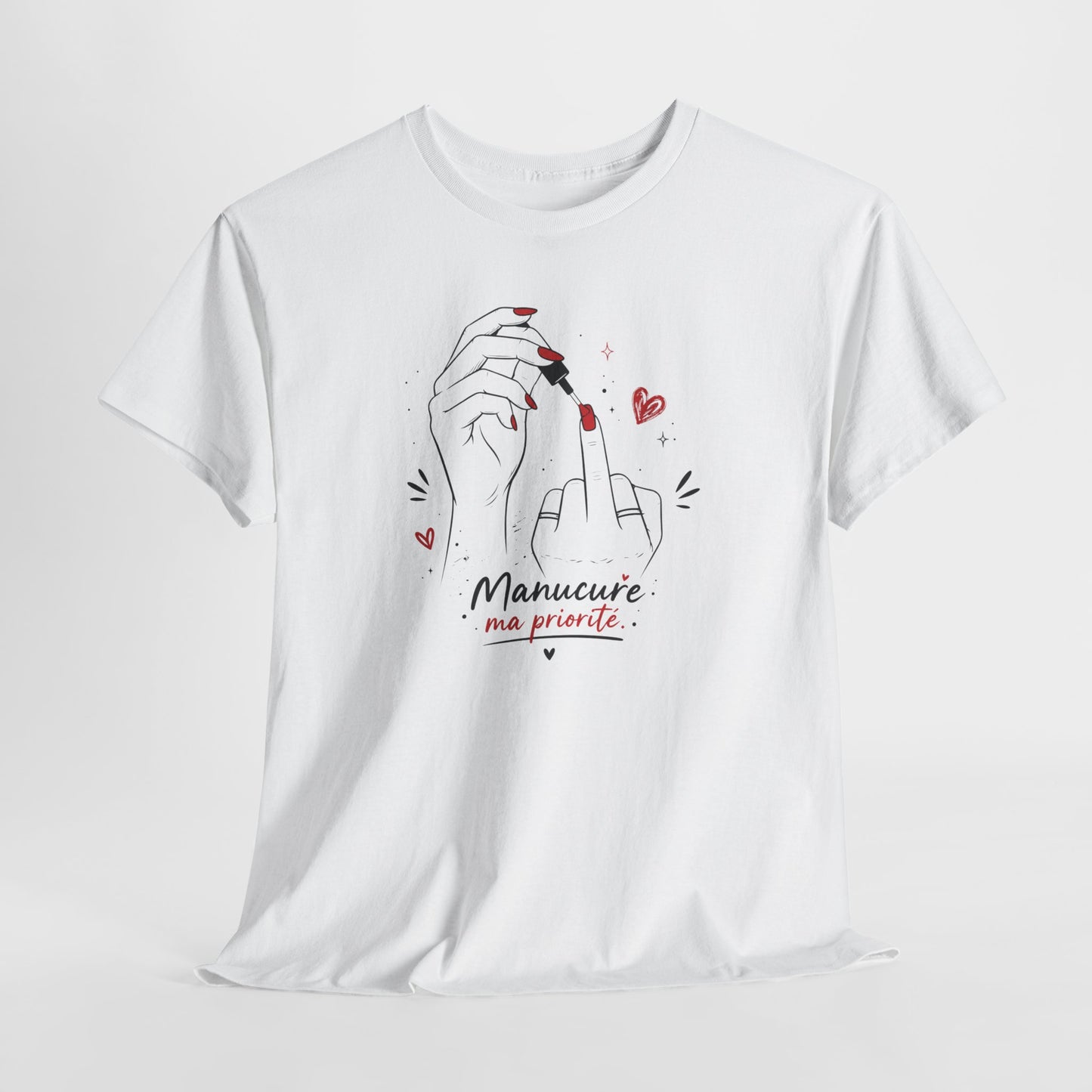 Tee-Shirt Femme Manucure Ongles Nail Art – Cadeau Prothésiste Ongulaire Esthéticienne Nail Artist – Idée Cadeau Beauté