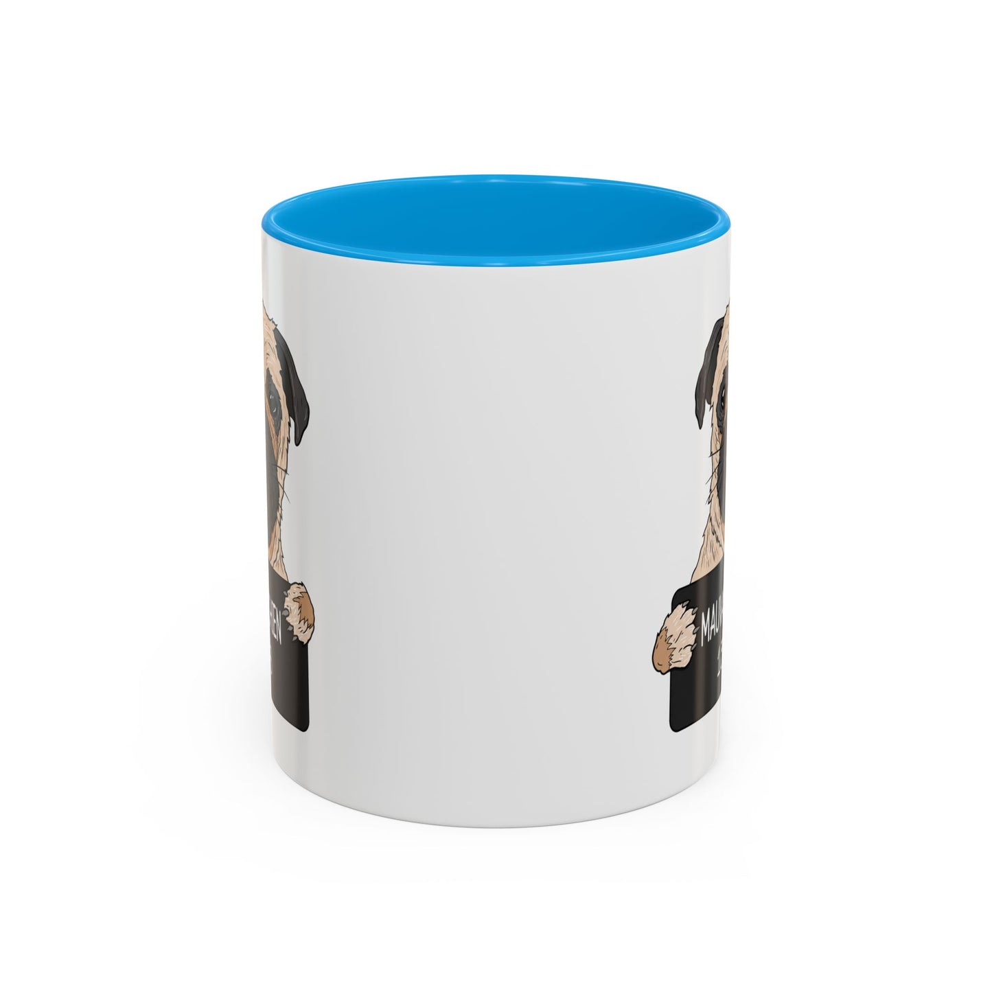 Mug Carlin Humoristique – Tasse Originale pour Propriétaire d’Animal – Idée Cadeau Drôle Homme et Femme – 325 ml Noir Bleu Rouge