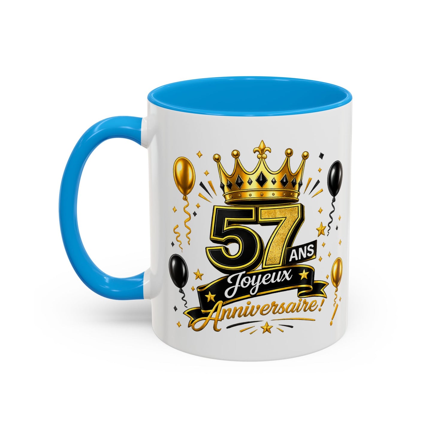 Mug Joyeux 57 Ans – Tasse Anniversaire 57 Ans – Cadeau Original pour Femme Homme – Idée Cadeau 57e Anniversaire
