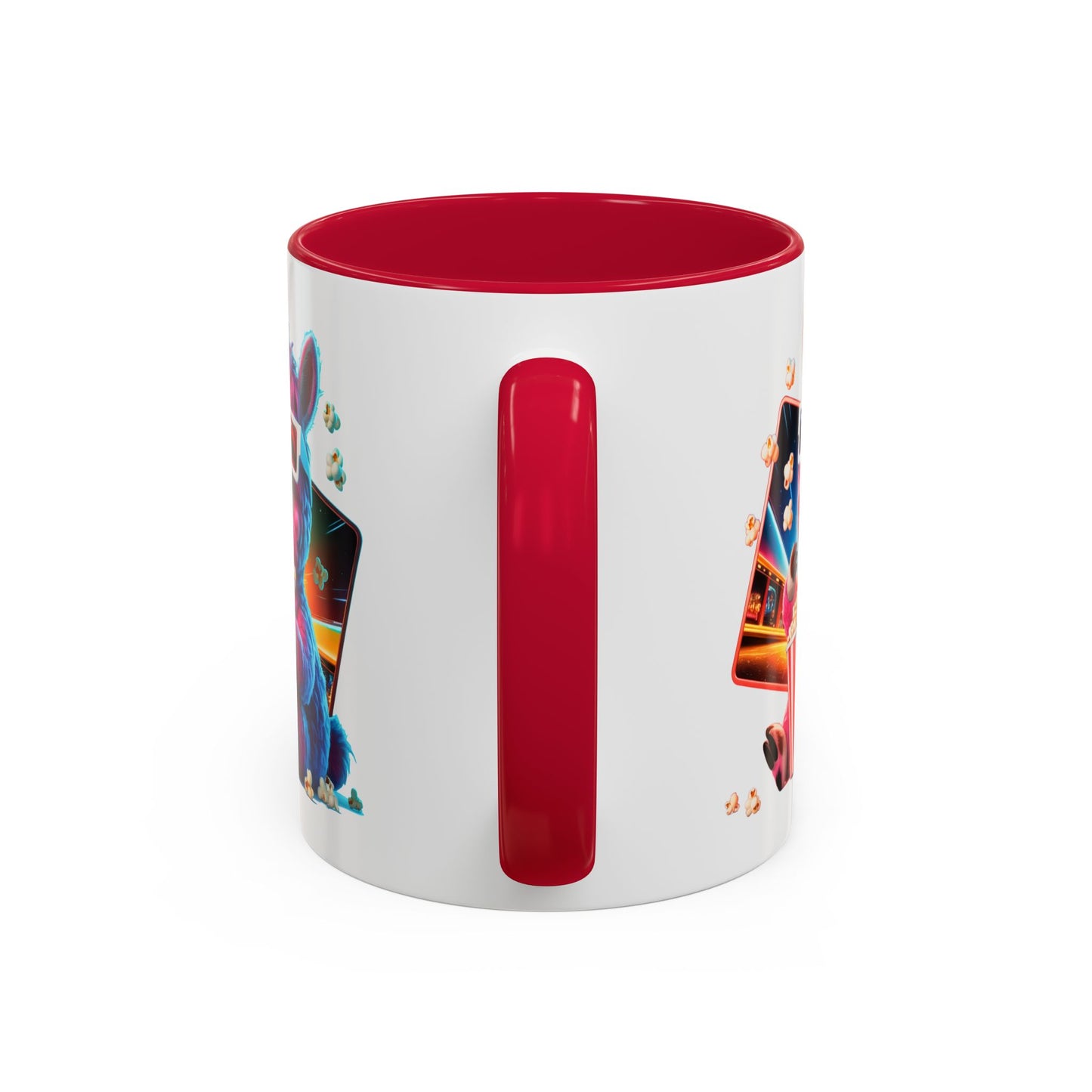 Mug Lama Rigolo Cinéma – Tasse Design avec Popcorn et Lunettes 3D – Cadeau Original 325ml