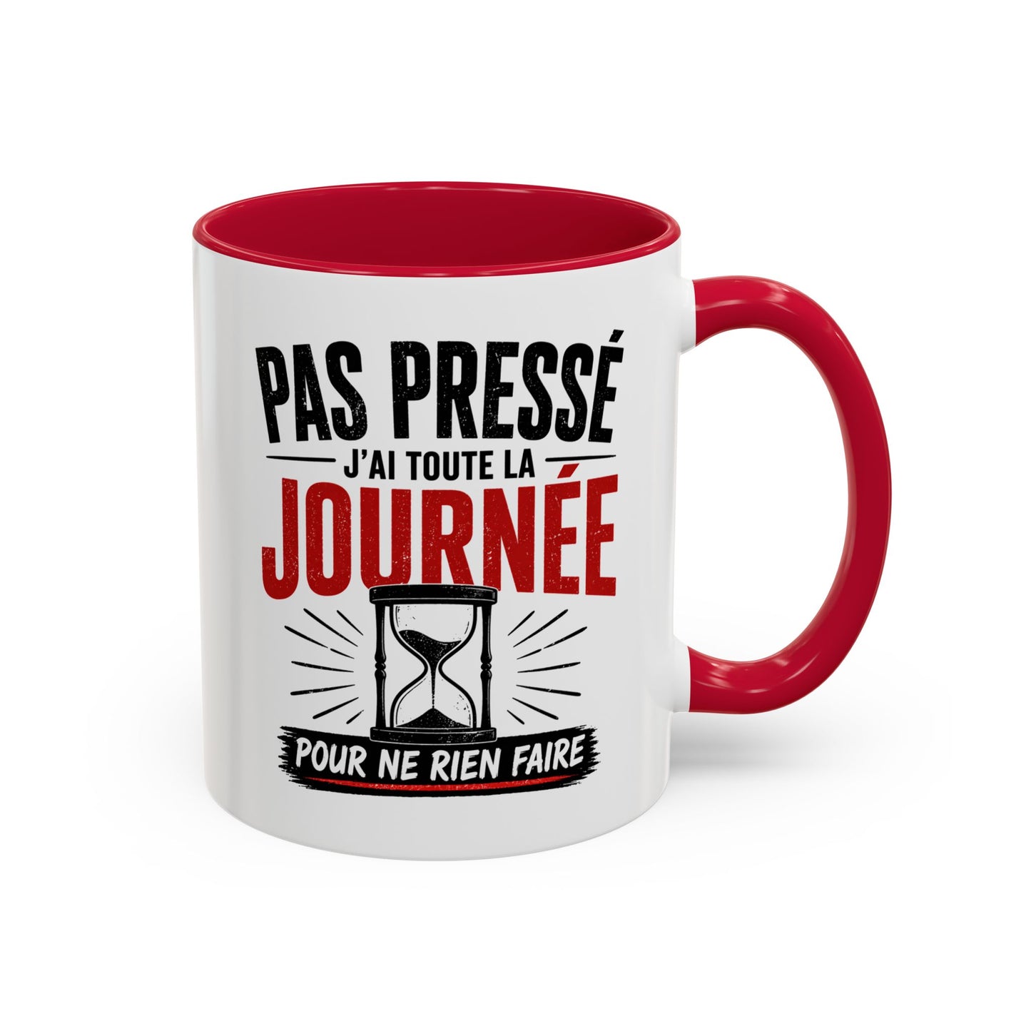 Mug Retraité Humour – Pas Pressé J’ai Toute la Journée – Cadeau Drôle Retraite Homme Femme 325ml