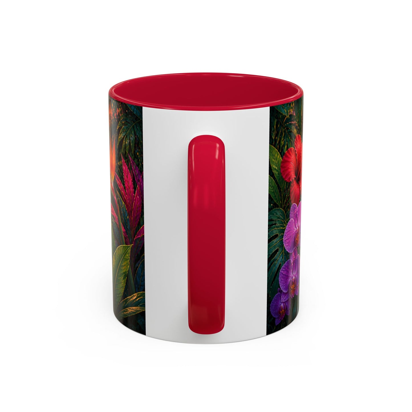 Tasse Léopard Tropical et Fleurs Exotiques – Mug Animal Sauvage Jungle – Design Artistique Coloré – Céramique 325ml