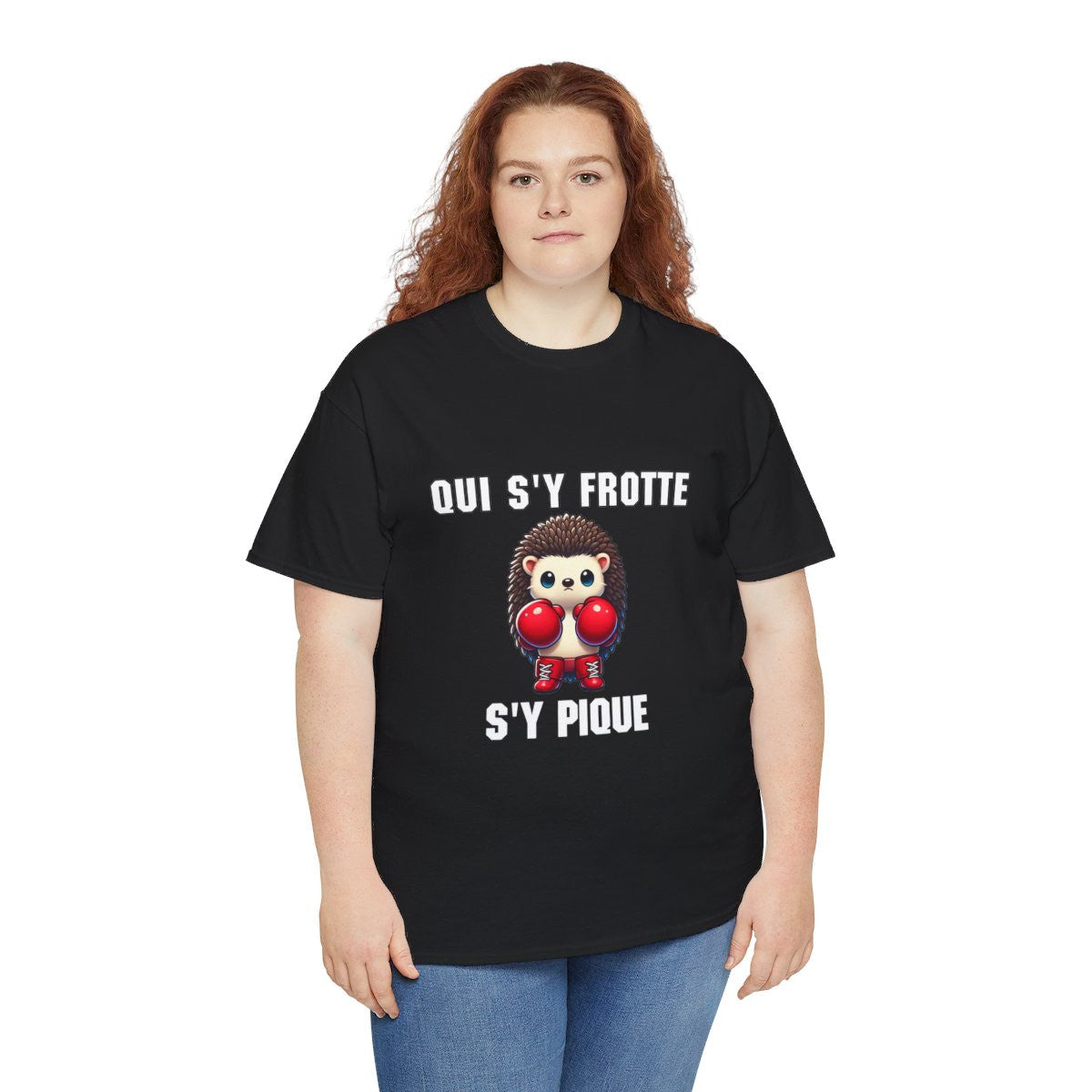 Tee-Shirt Hérisson Boxeur Idée cadeau humour animal animaux Noir - Homme et Femme