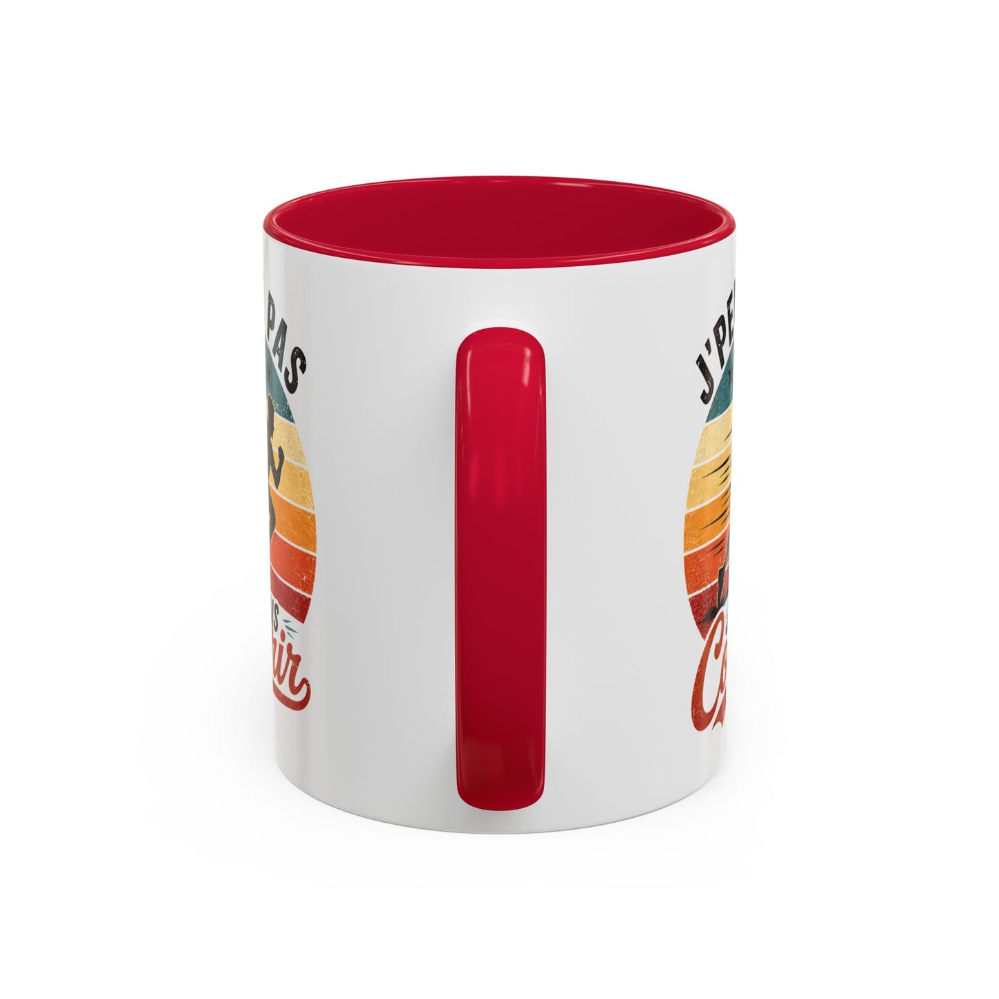 Tasse Homme J’Peux Pas J’Vais Courir – Mug Running Vintage Humoristique – Cadeau Coureur Sport Jogging 325ml