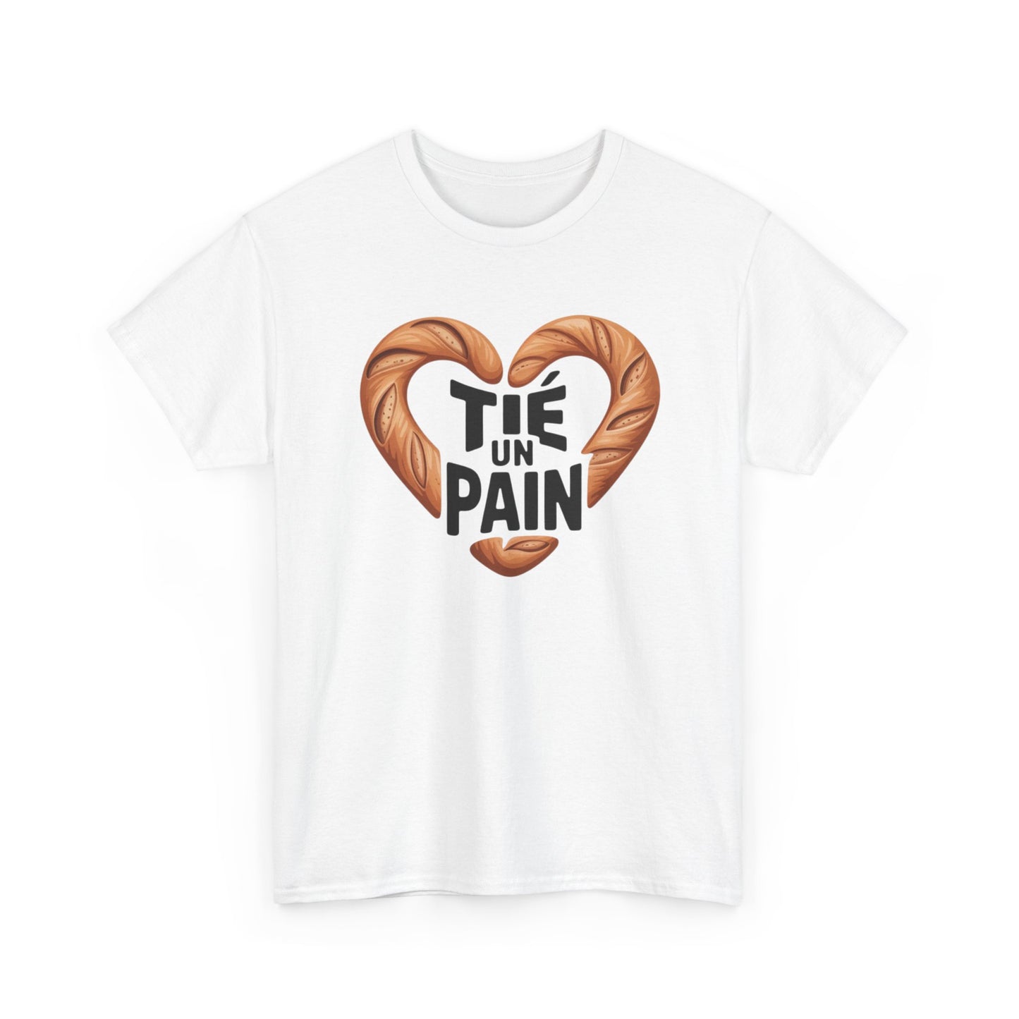T-Shirt Humoristique Pain Homme Femme – Tee Shirt Boulangerie Drôle – Cadeau Amoureux du Pain Noir Blanc Gris