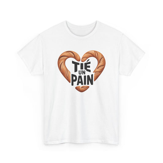 T-Shirt Humoristique Pain Homme Femme – Tee Shirt Boulangerie Drôle – Cadeau Amoureux du Pain Noir Blanc Gris