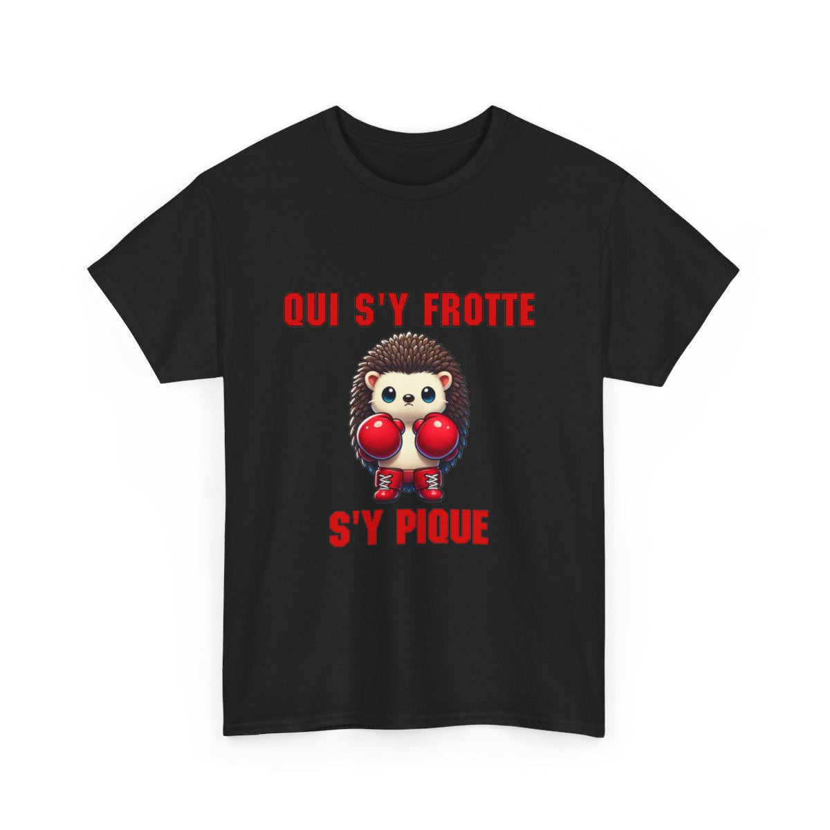 Tee-Shirt Hérisson Boxeur idée cadeau humour animal animaux - Homme et Femme