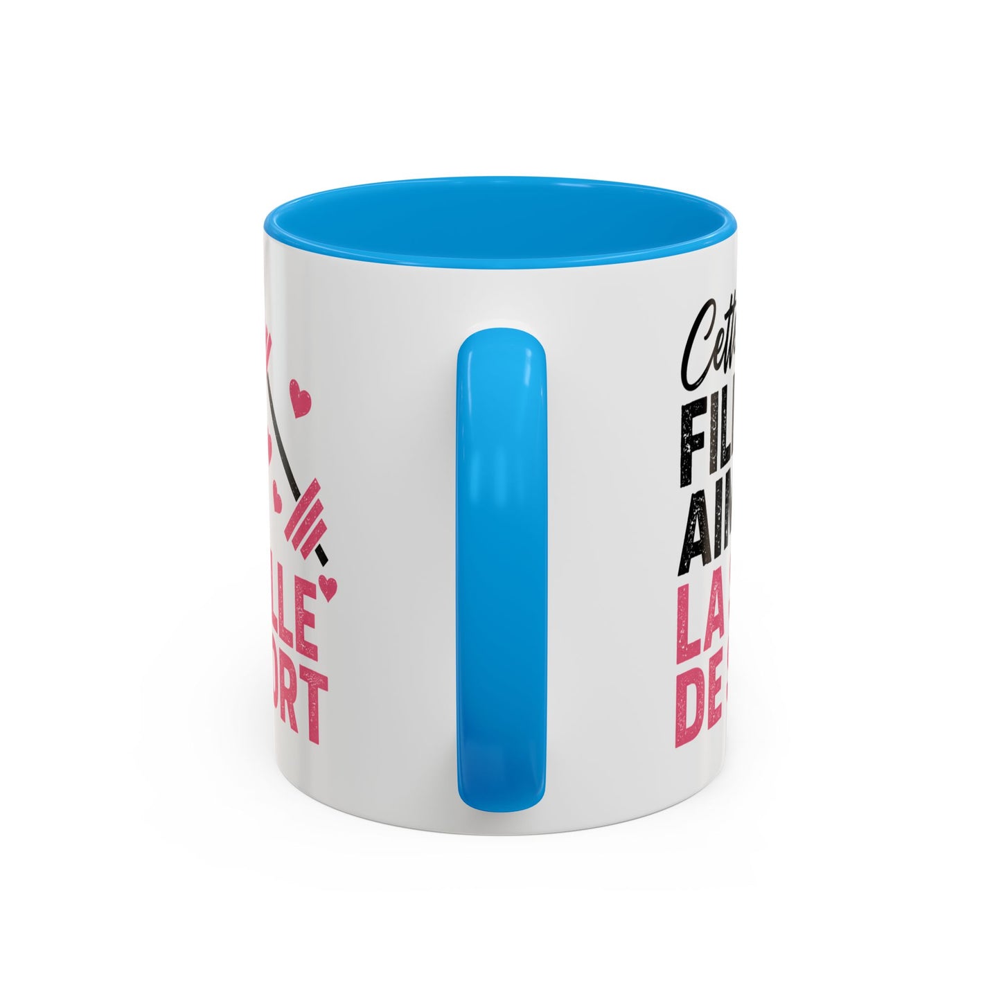 Mug Femme Fitness – Tasse Musculation Haltères – Cadeau Original Sportive, Gym Entraînement Bodybuilding Noir Bleu Rouge