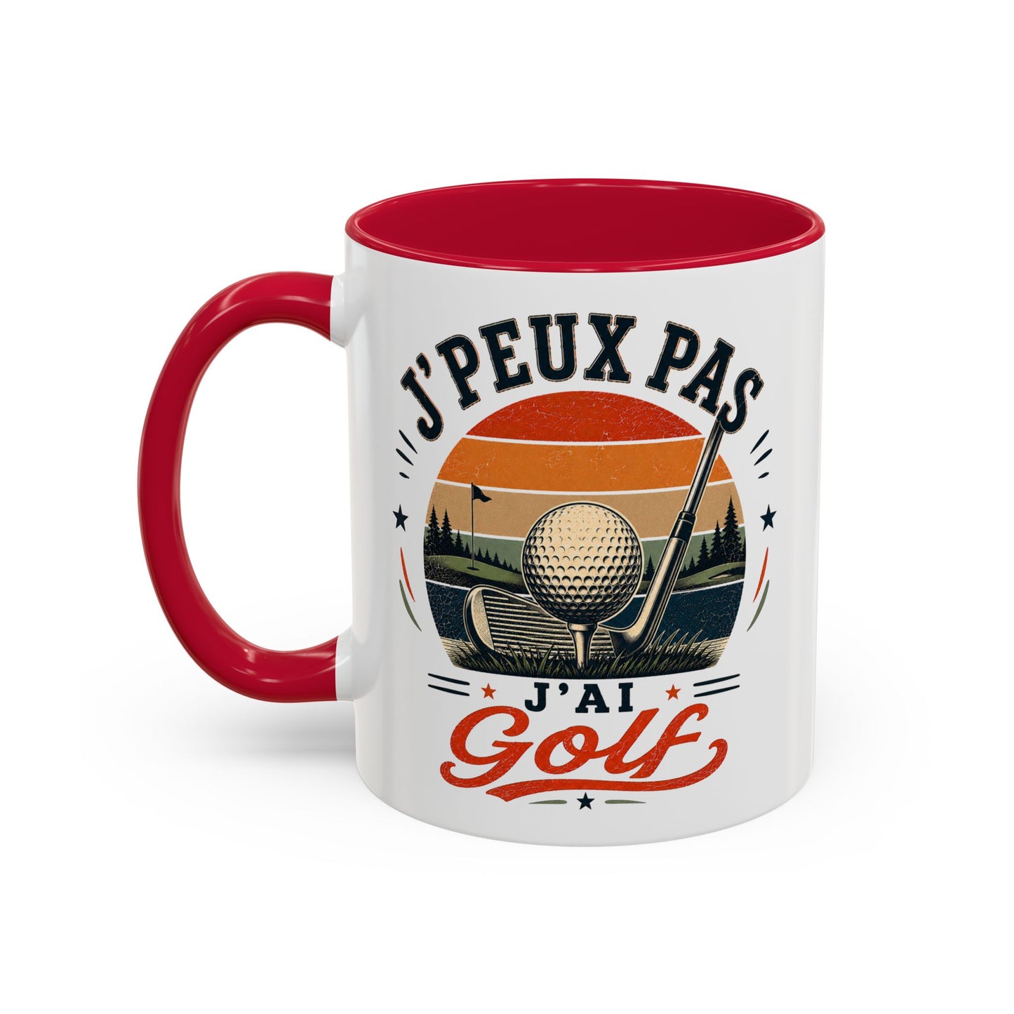 Tasse J’Peux Pas J’Ai Golf – Mug Golf Vintage Humoristique – Cadeau Golfeur Homme Femme 325ml