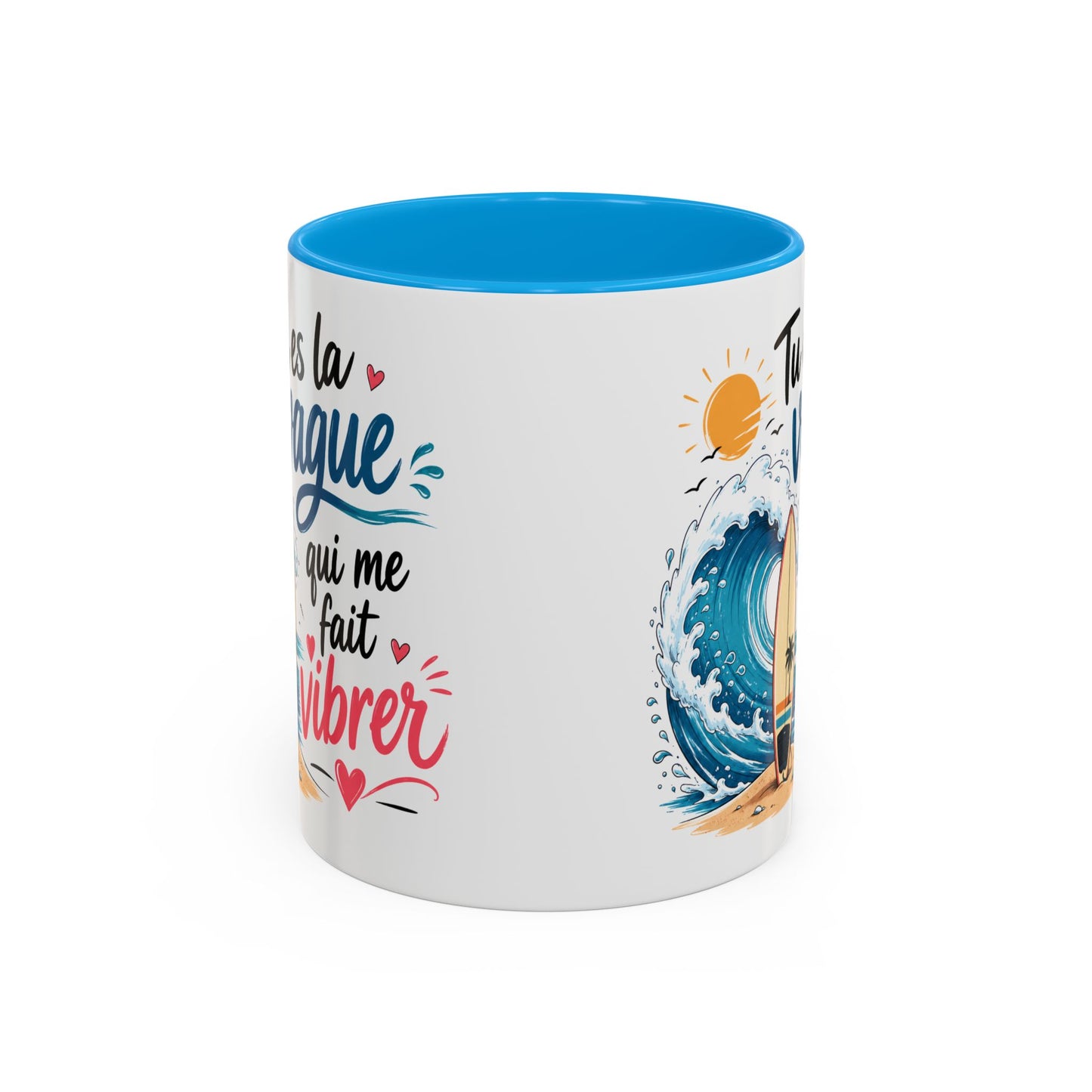 Tasse Tu Es La Vague Qui Me Fait Vibrer – Mug Surf Romantique – Cadeau Amour Couple Surfeur 325ml