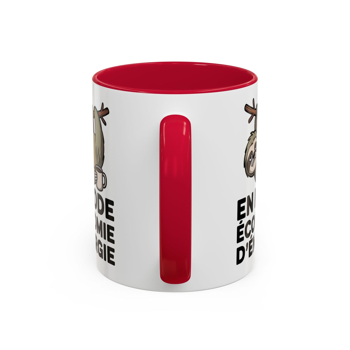Mug Drôle En Mode Économie d’Énergie – Tasse Humoristique Paresseux Café – Cadeau Humour Bureau Fatigue 325ml