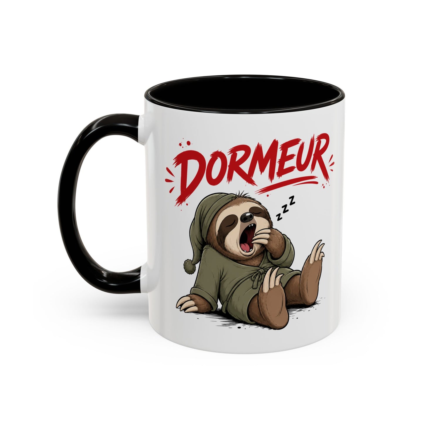 Tasse Dormeur Homme – Mug Paresseux Endormi Humour – Cadeau Homme Amateur de Sieste 325ml