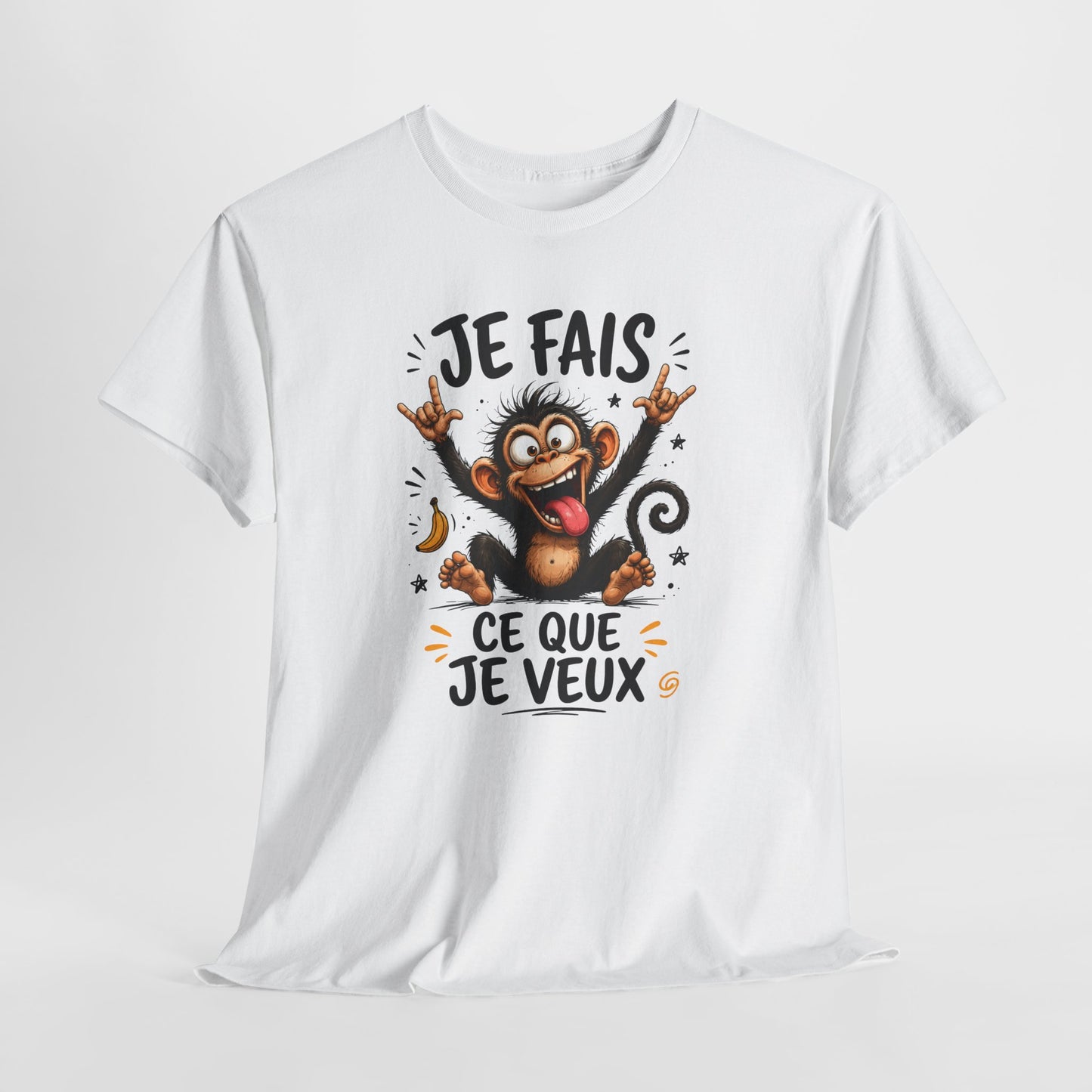 Tee-Shirt Je Fais Ce Que Je Veux – Singe Drôle Humoristique – Cadeau Homme Femme Humour Déjanté Animal Cartoon