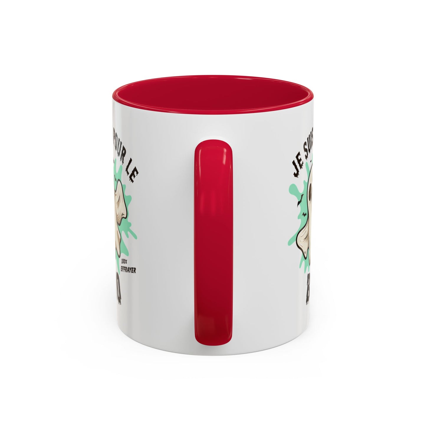 Mug Halloween Fantôme Humour – Tasse Effrayante Drôle Esprit Boo – Cadeau Halloween Homme et Femme Noir Bleu Rouge