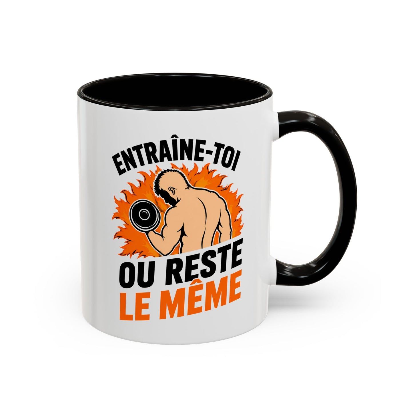 Mug Musculation Homme – Tasse Fitness Bodybuilding – Cadeau Sportif Original, Motivation Gym Entraînement Noir Bleu Rouge