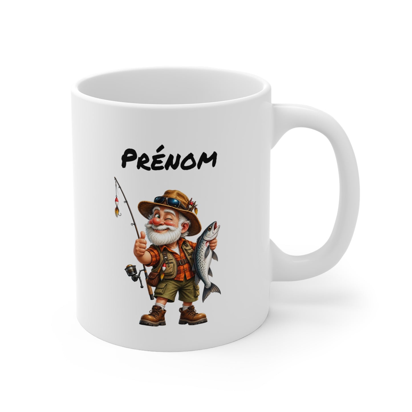 Mug Pêcheur Personnalisable avec Prénom – Homme – Tasse Passion Pêche – Cadeau Original Personnalisé pour Pêcheur
