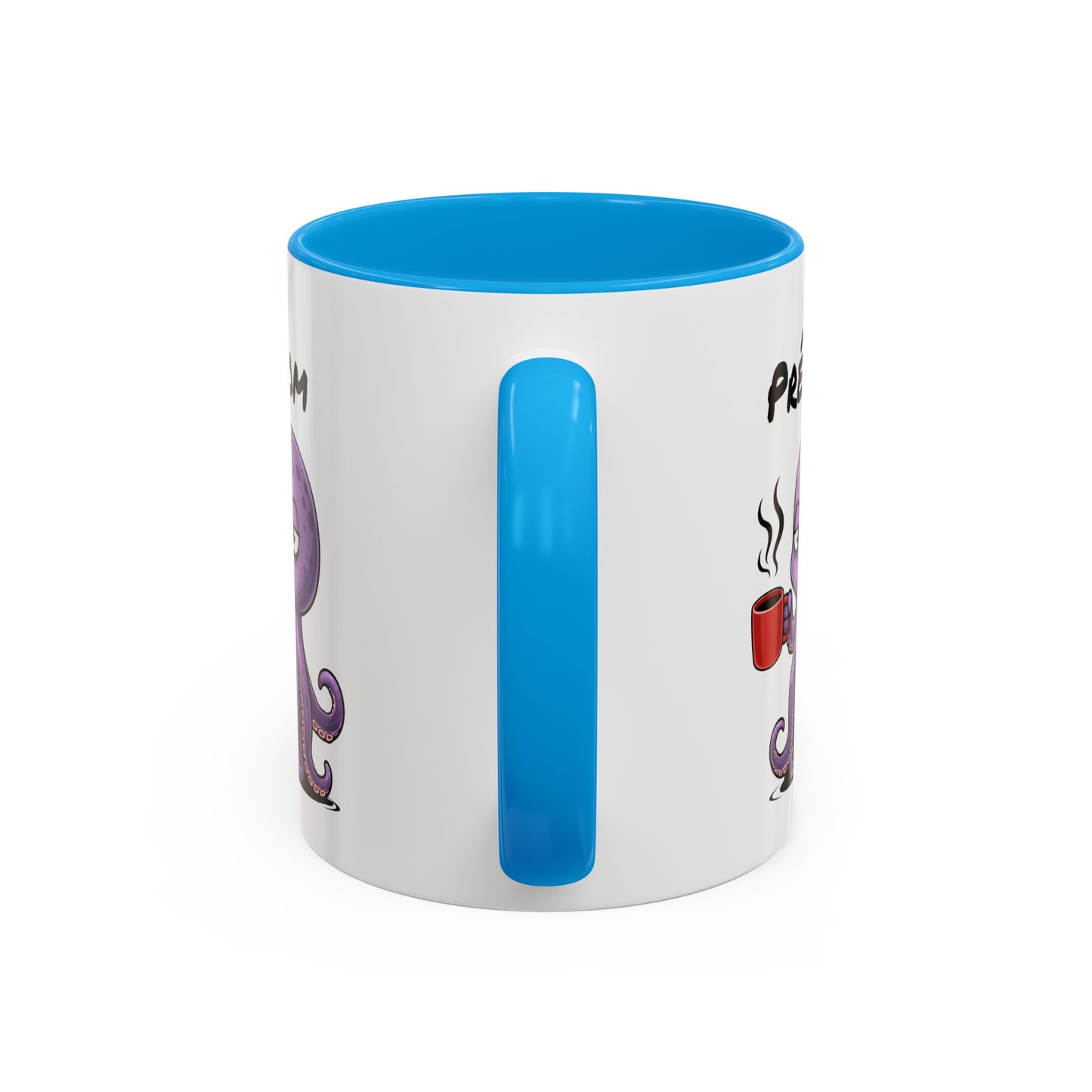 Mug Poulpe Fatigué Personnalisable 325ml – Tasse Café Humour Animal Marin Drôle Réveil Difficile Bureau