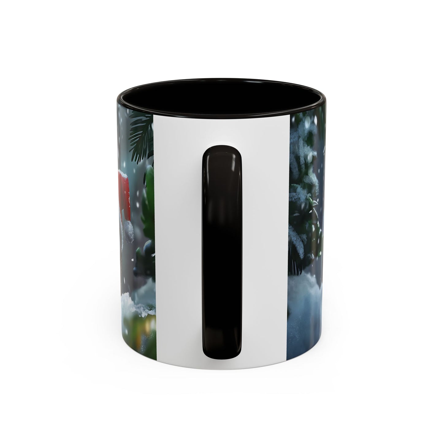 Tasse Pingouins de Noël – Mug Hiver avec Bonnets de Père Noël et Neige – Design Animal Kawaii 325ml