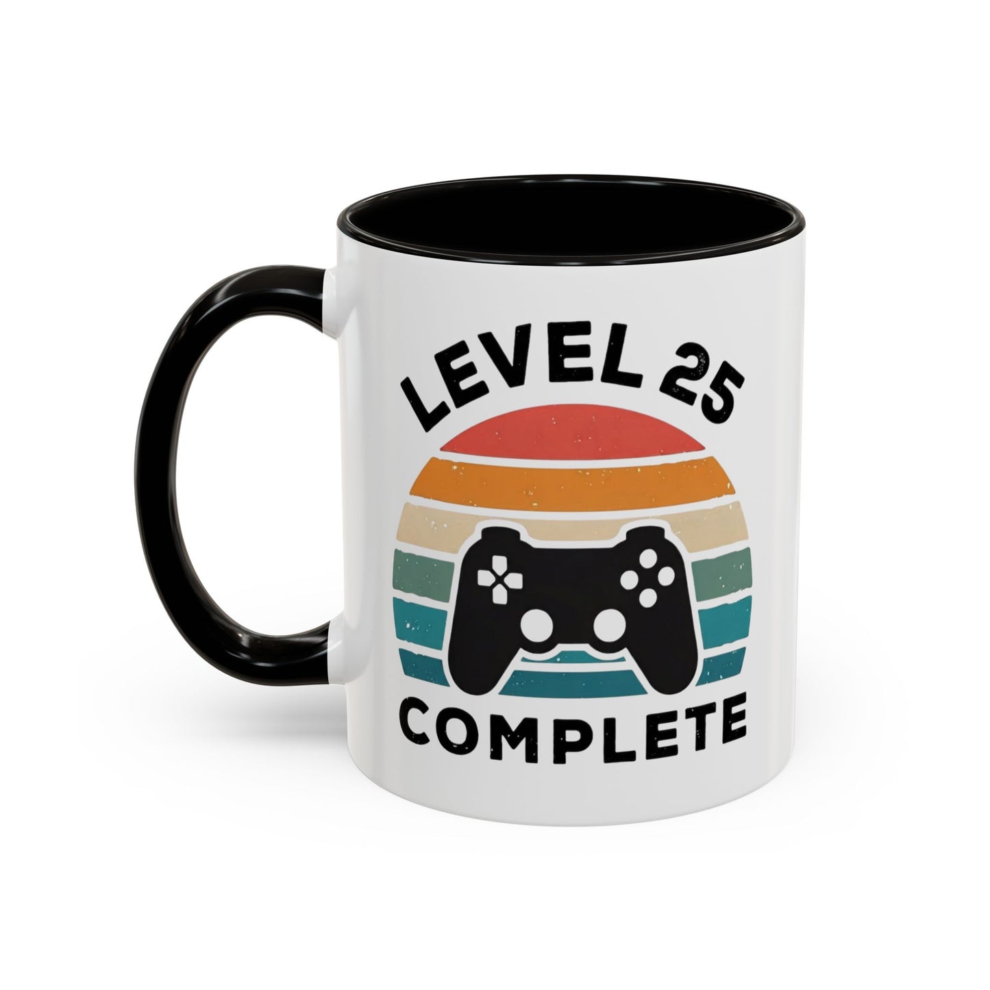 Tasse Level 25 Complète – Mug Gamer 25 Ans Homme Femme – Cadeau Anniversaire 25 Ans Gaming Console 325 ml