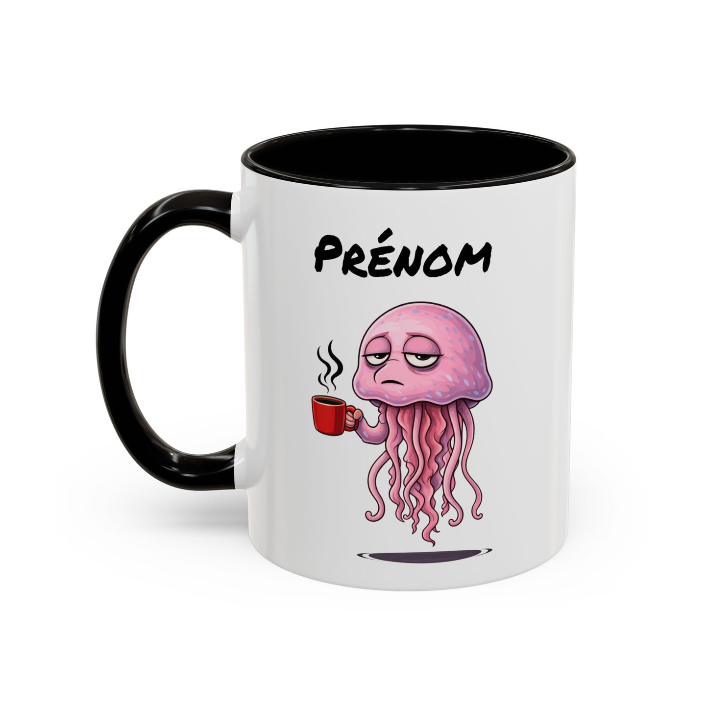 Tasse Méduse avec Café – Mug Animal Marin Humoristique Fatigue – Illustration Cartoon 325ml – Cadeau
