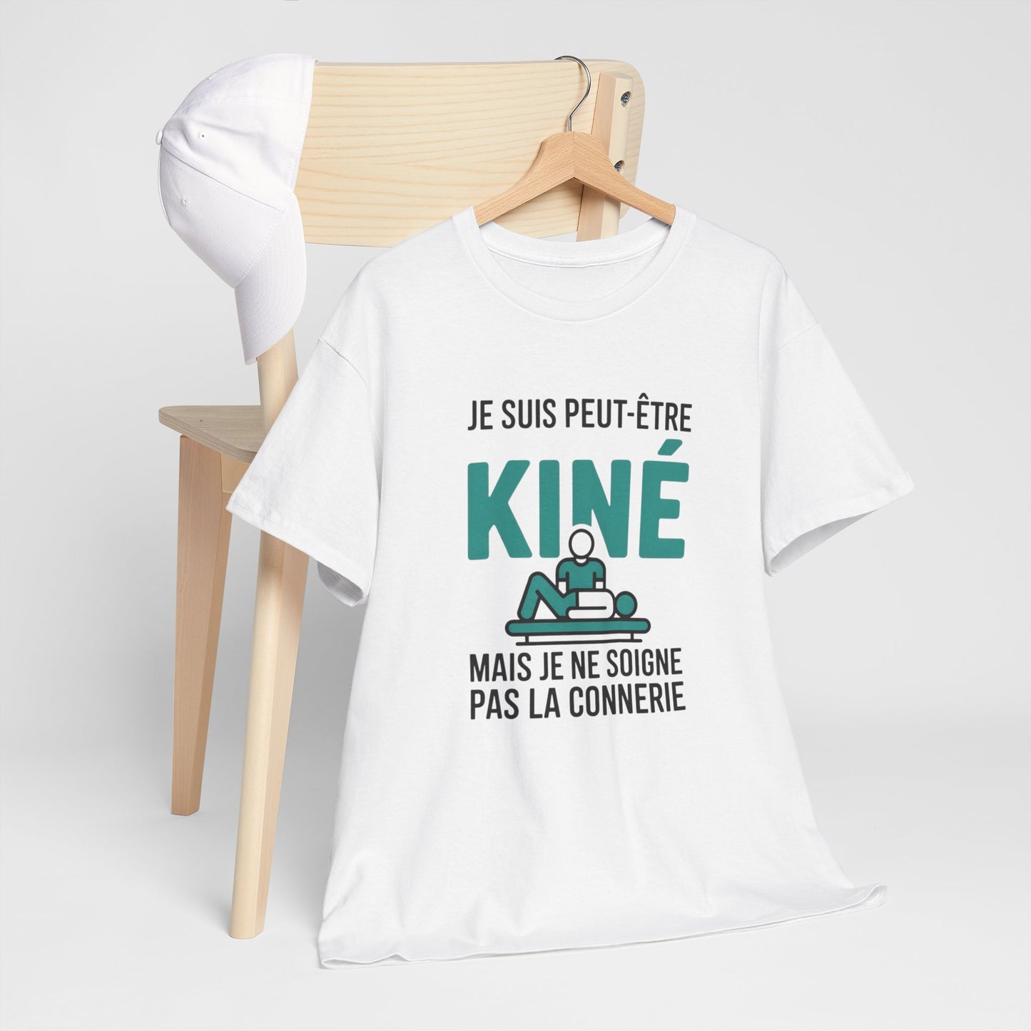 T-Shirt Kiné Humoristique Homme Femme – Tee Shirt Kinésithérapeute Drôle – Cadeau Massage Noir Blanc Gris
