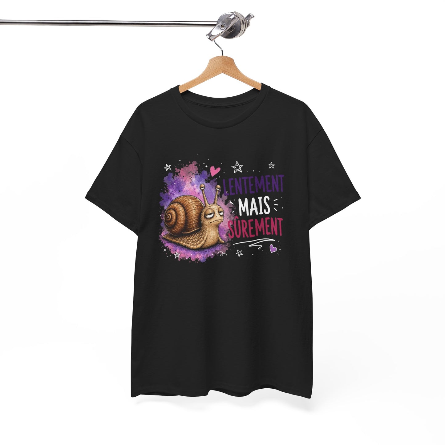 Tee-Shirt Humour Homme et Femme – Escargot Drôle Motivation Patience – Idée Cadeau Original Anniversaire