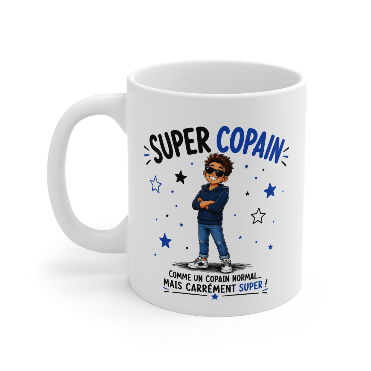 Mug Super Copain – Tasse Humoristique pour Ami – Idée Cadeau Originale pour un Super Copain – Anniversaire Noël Amitié
