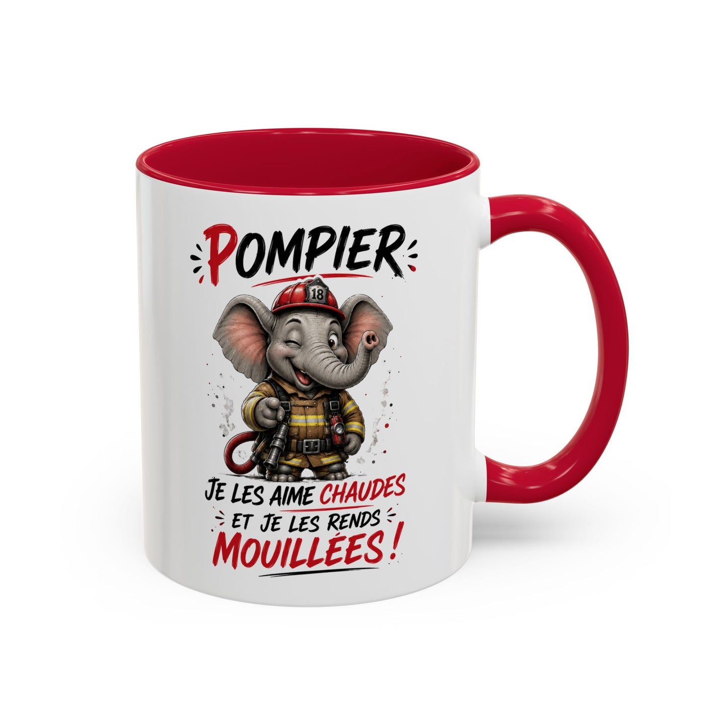 Tasse Pompier Je Les Aime Chaudes Et Je Les Rends Mouillées – Mug Humour Sapeur-Pompier – Cadeau Homme Femme 325ml