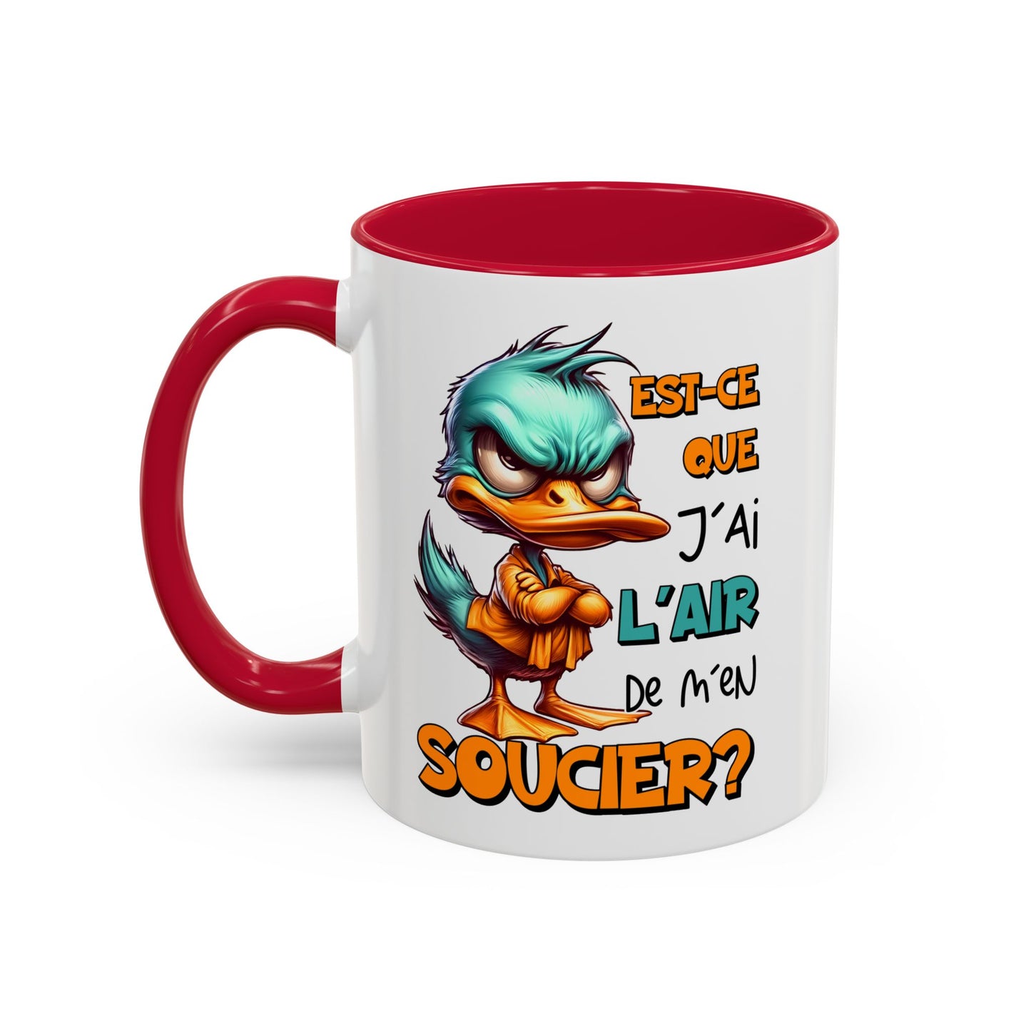 Tasse Est-Ce Que J’Ai L’Air De M’en Soucier – Mug Canard Humour Drôle Cartoon – Cadeau Fun 325ml
