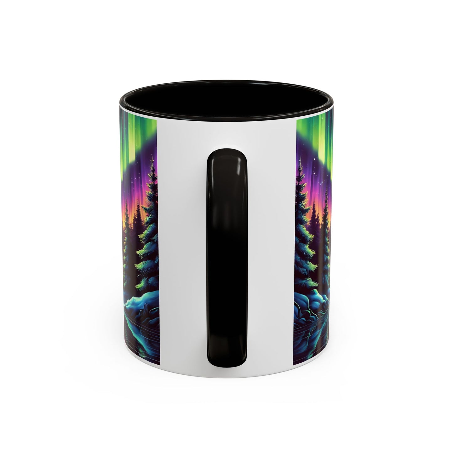 Mug Loup Mystique Aurore Boréale – Tasse Loup Hurlant Pleine Lune – Cadeau Fantaisie Nature 325ml