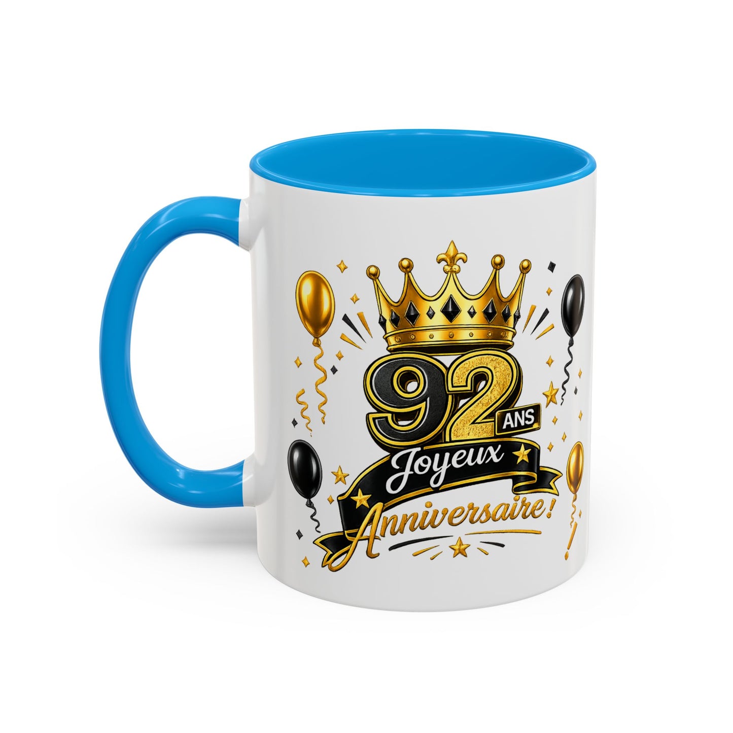 Mug Joyeux 92 Ans – Tasse Anniversaire 92 Ans – Cadeau Original pour Femme Homme – Idée Cadeau 92e Anniversaire