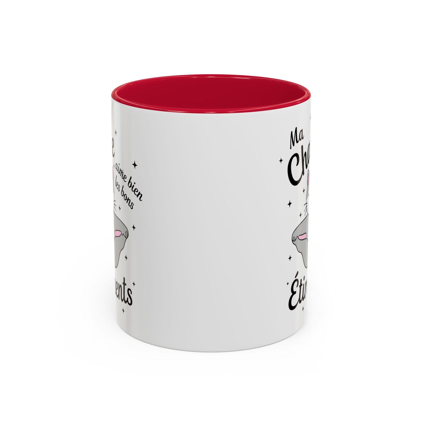 Tasse Humour Femme – Mug Drôle Chat Yoga Étirements – Cadeau Original pour Femme Amie Collègue Anniversaire 325 ml