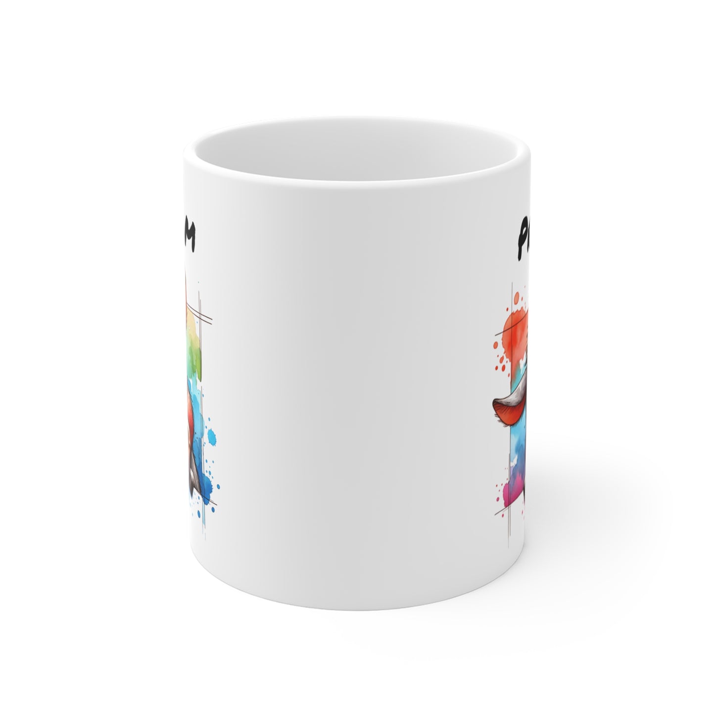Tasse Personnalisable Âne Mignon – Mug Prénom Illustration Colorée – Cadeau Animal Ferme Rigolo 325ml