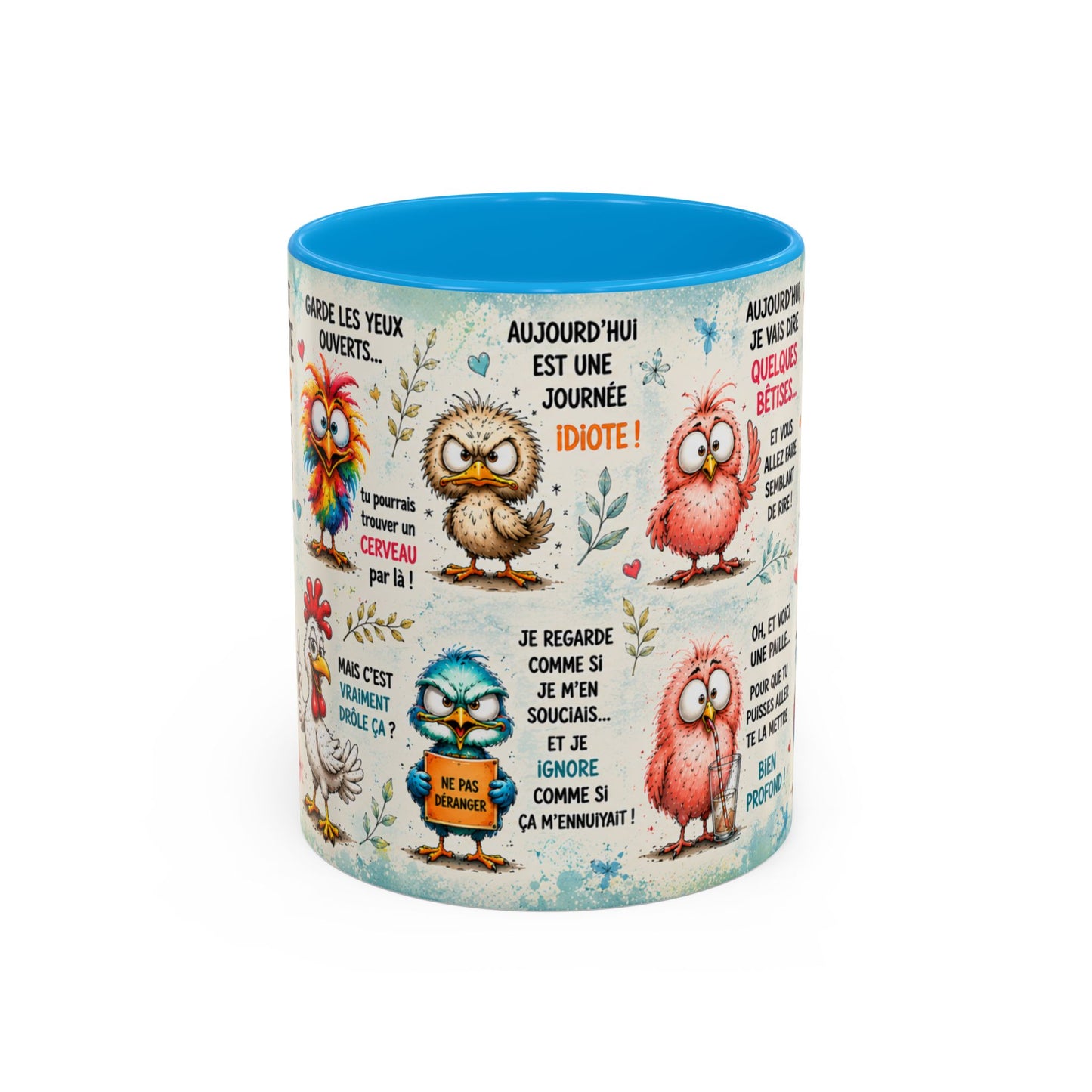 Tasse Humour Sarcasme Oiseaux Drôles – Mug Citations Humoristiques et Animaux Cartoon – Cadeau Original 325ml